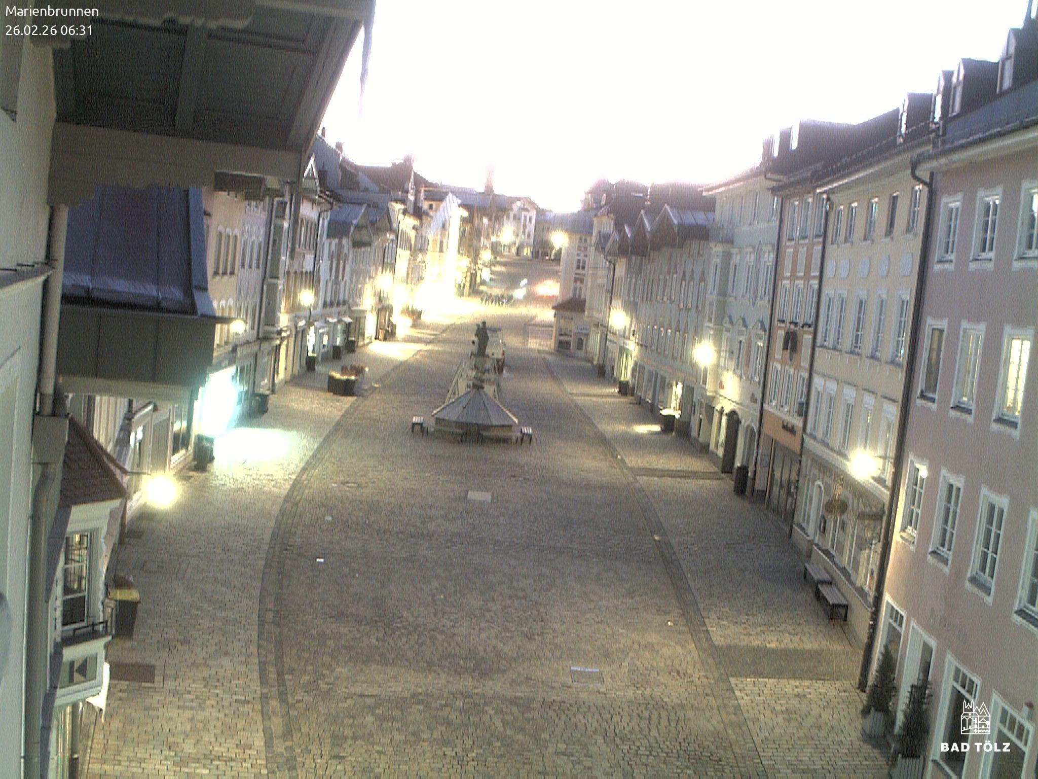 Archiv Foto Webcam Blick auf den Marienbrunnen Bad Tölz