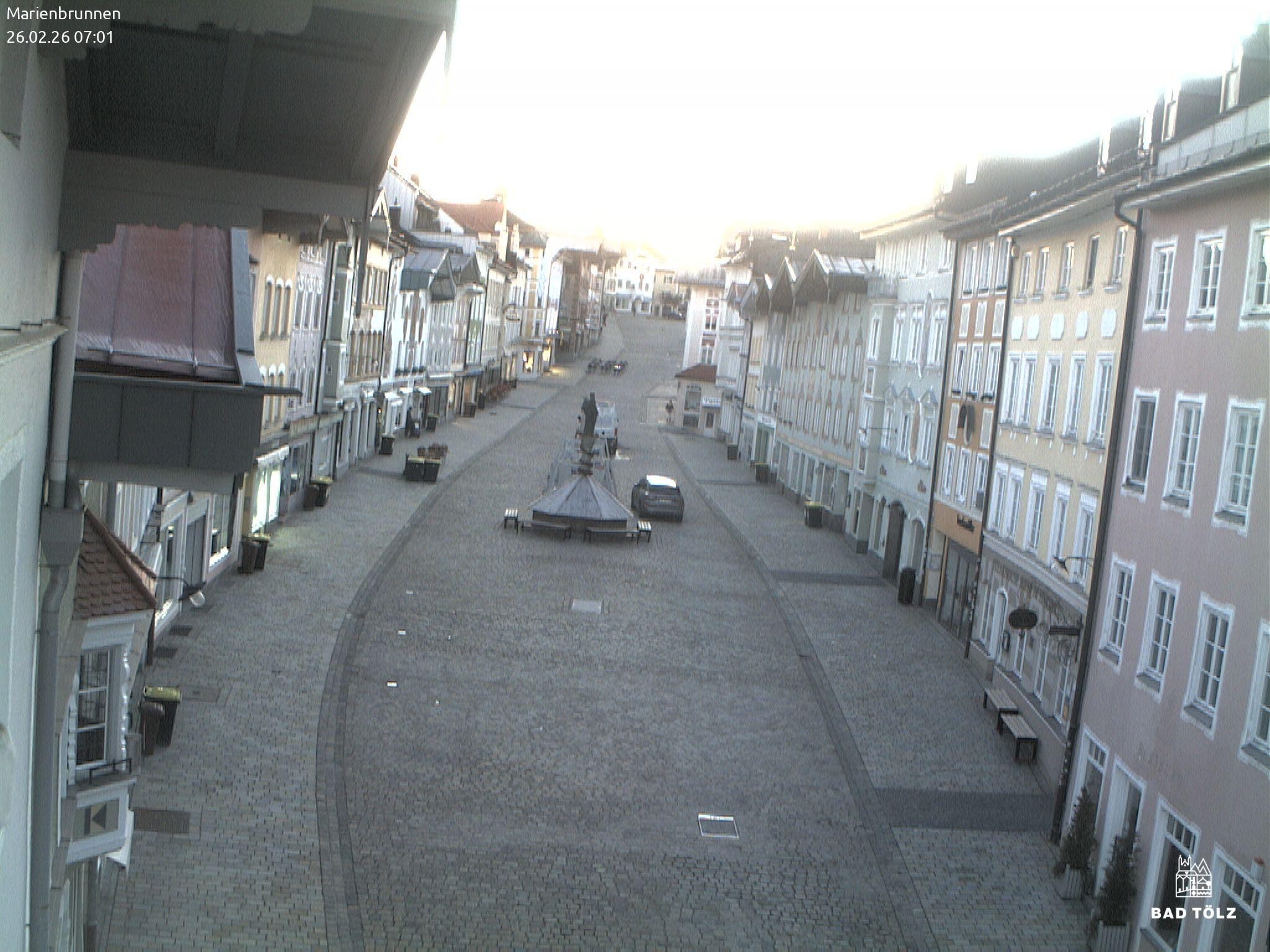 Archiv Foto Webcam Blick auf den Marienbrunnen Bad Tölz