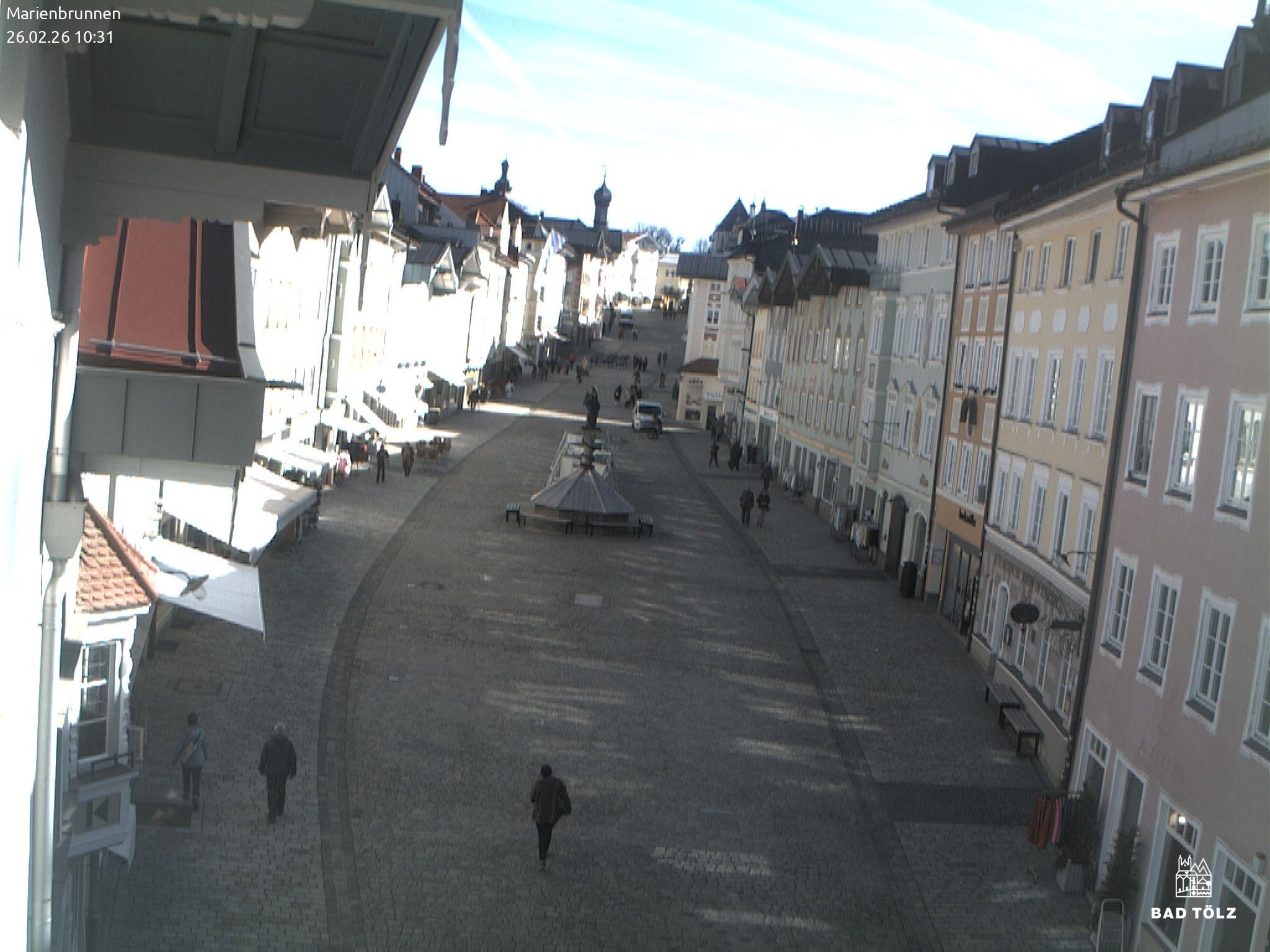 Archiv Foto Webcam Blick auf den Marienbrunnen Bad Tölz