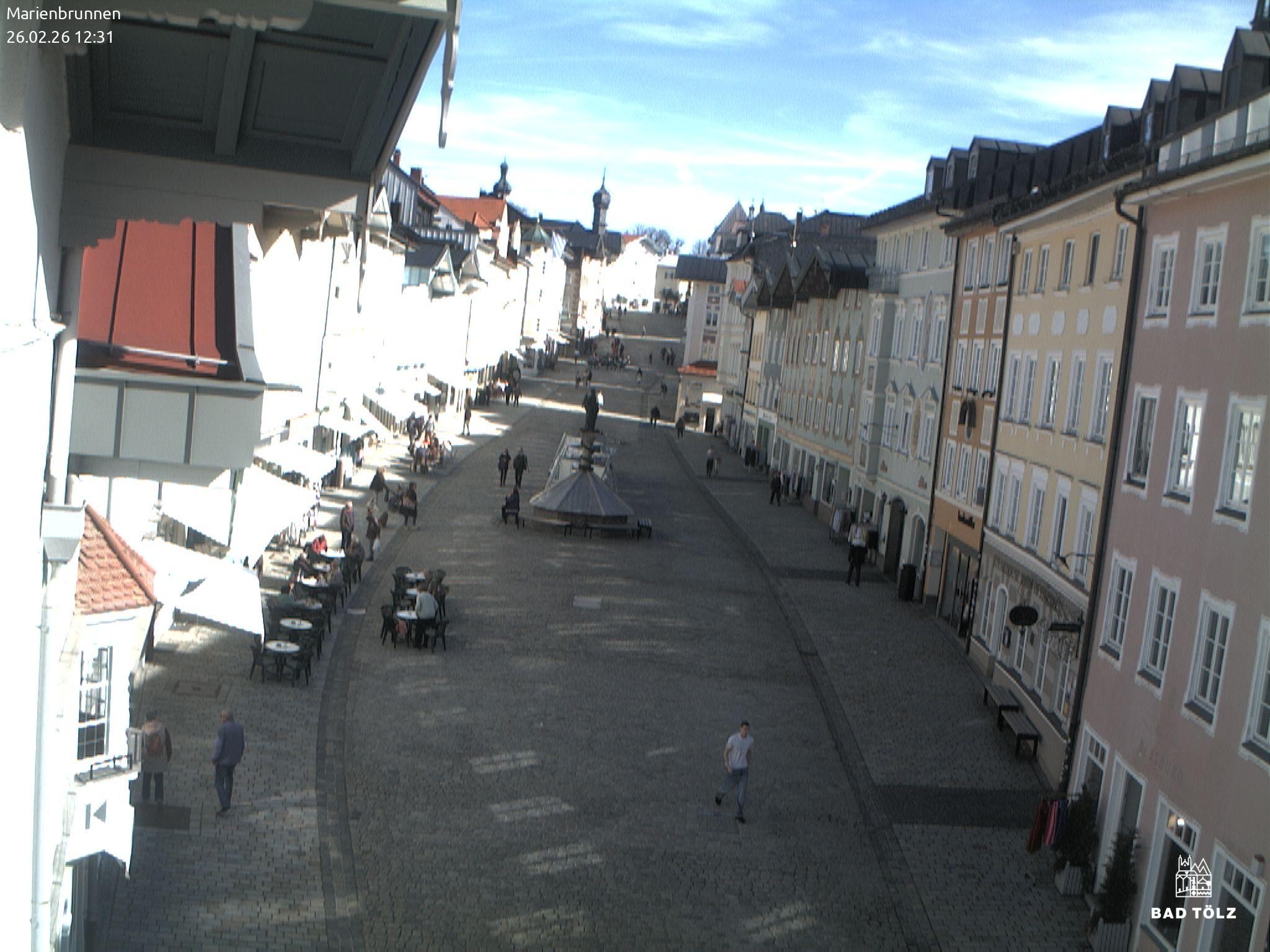 Archiv Foto Webcam Blick auf den Marienbrunnen Bad Tölz