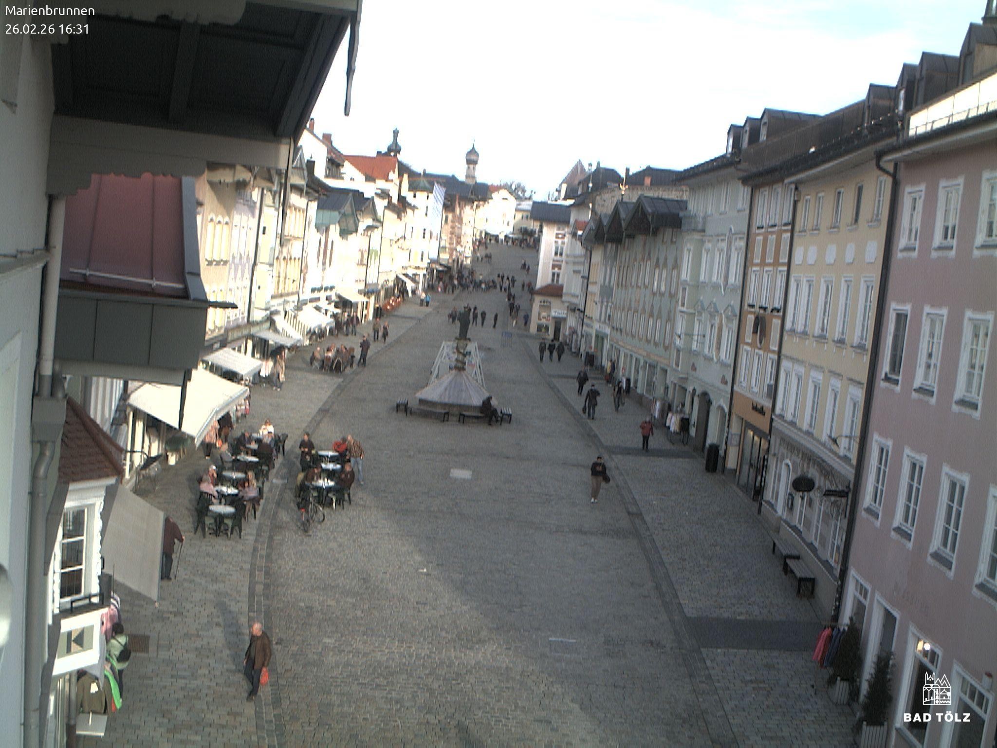 Archiv Foto Webcam Blick auf den Marienbrunnen Bad Tölz
