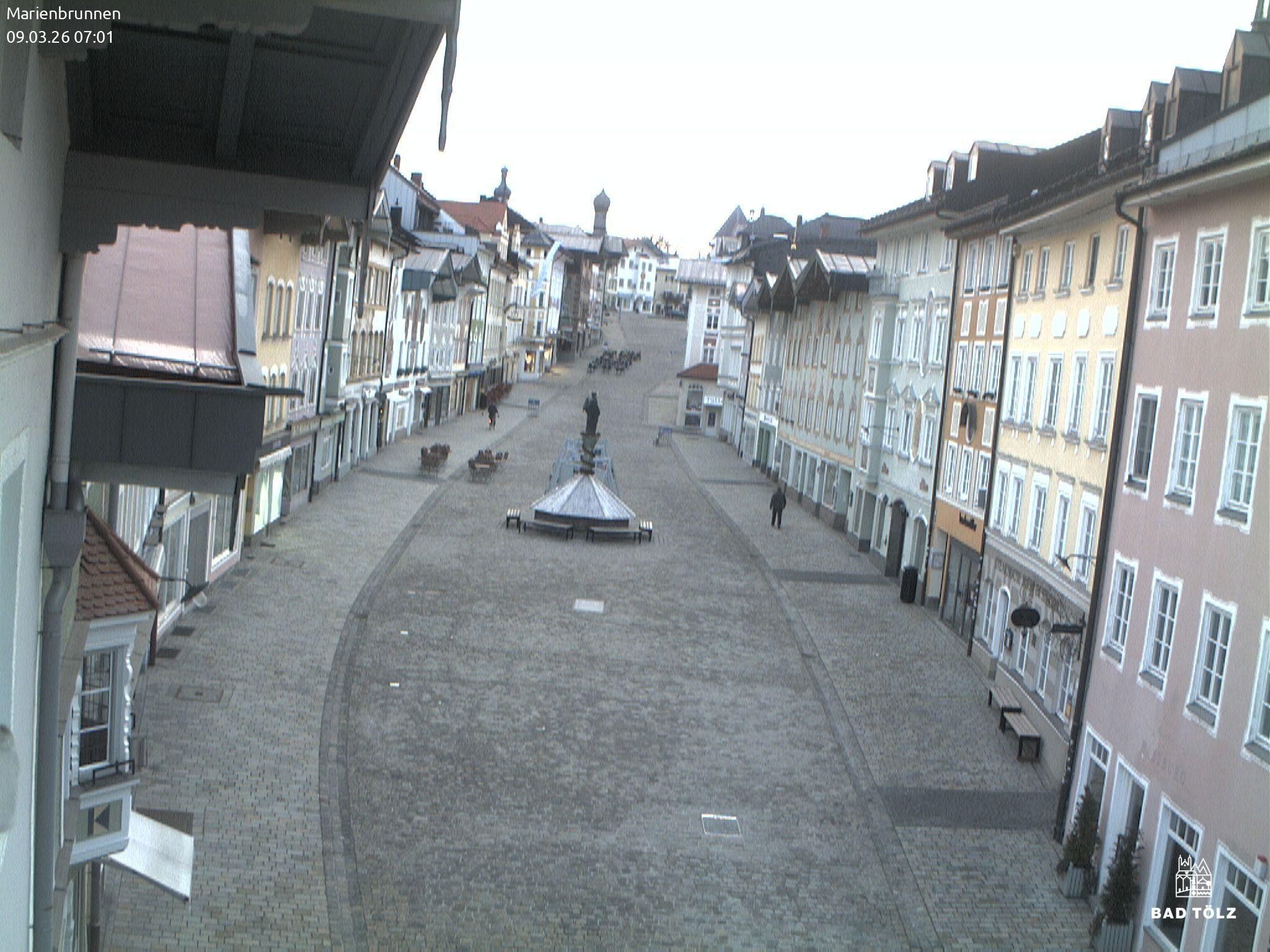 Archiv Foto Webcam Blick auf den Marienbrunnen Bad Tölz
