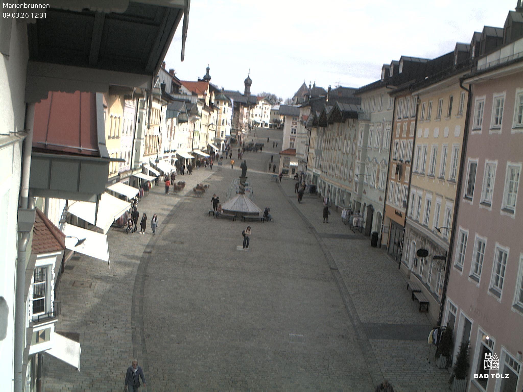 Archiv Foto Webcam Blick auf den Marienbrunnen Bad Tölz