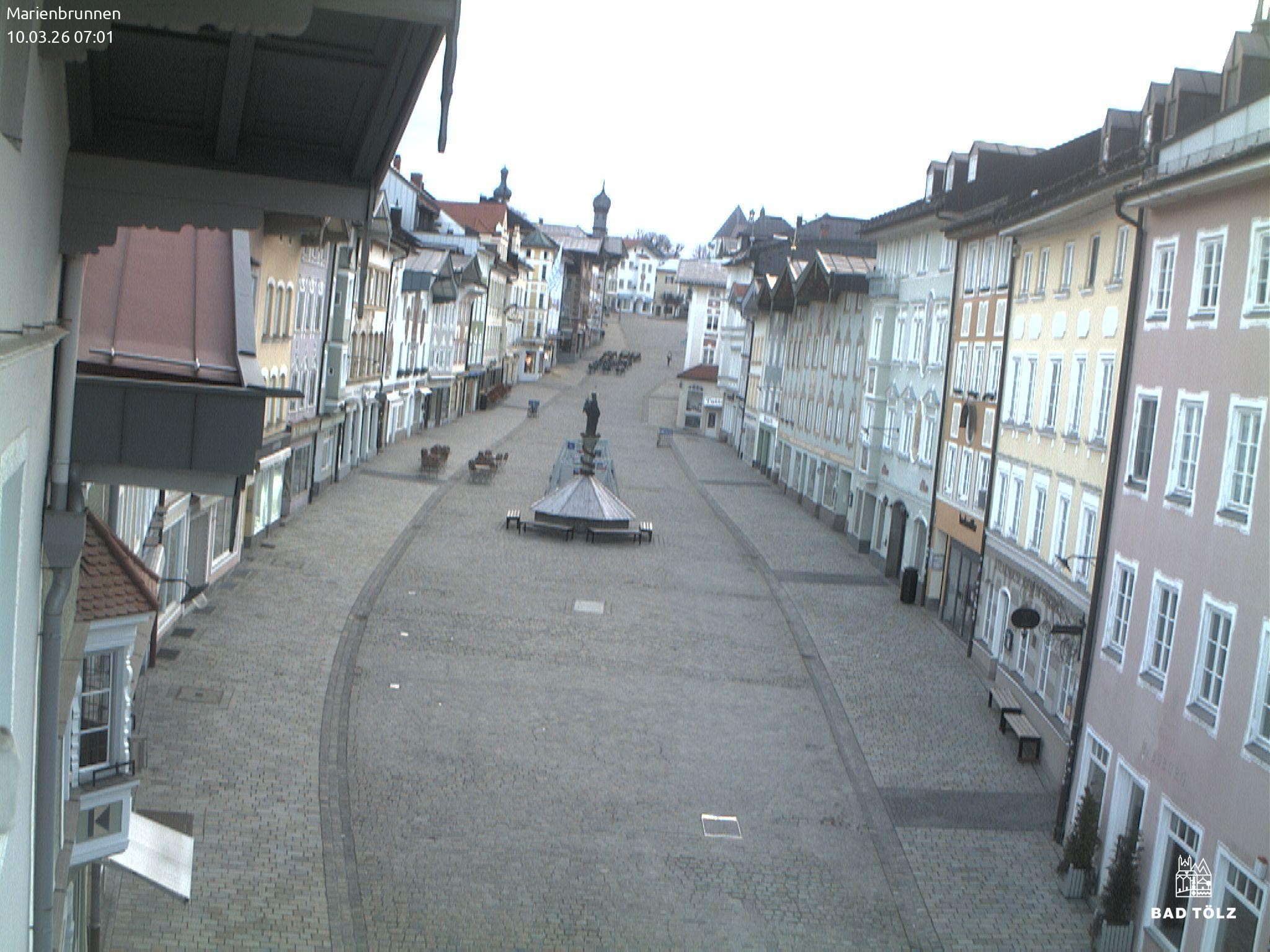 Archiv Foto Webcam Blick auf den Marienbrunnen Bad Tölz