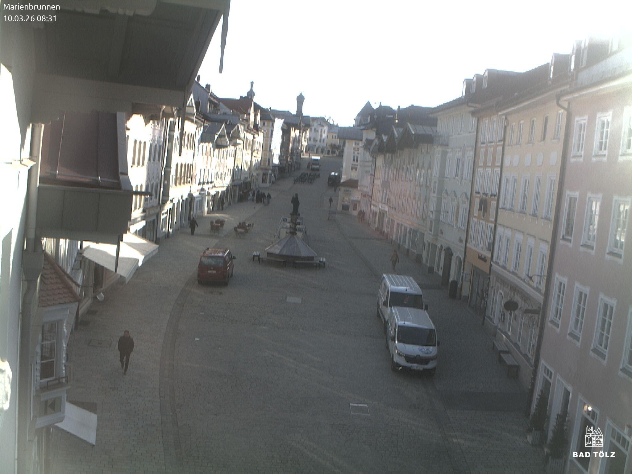 Archiv Foto Webcam Blick auf den Marienbrunnen Bad Tölz