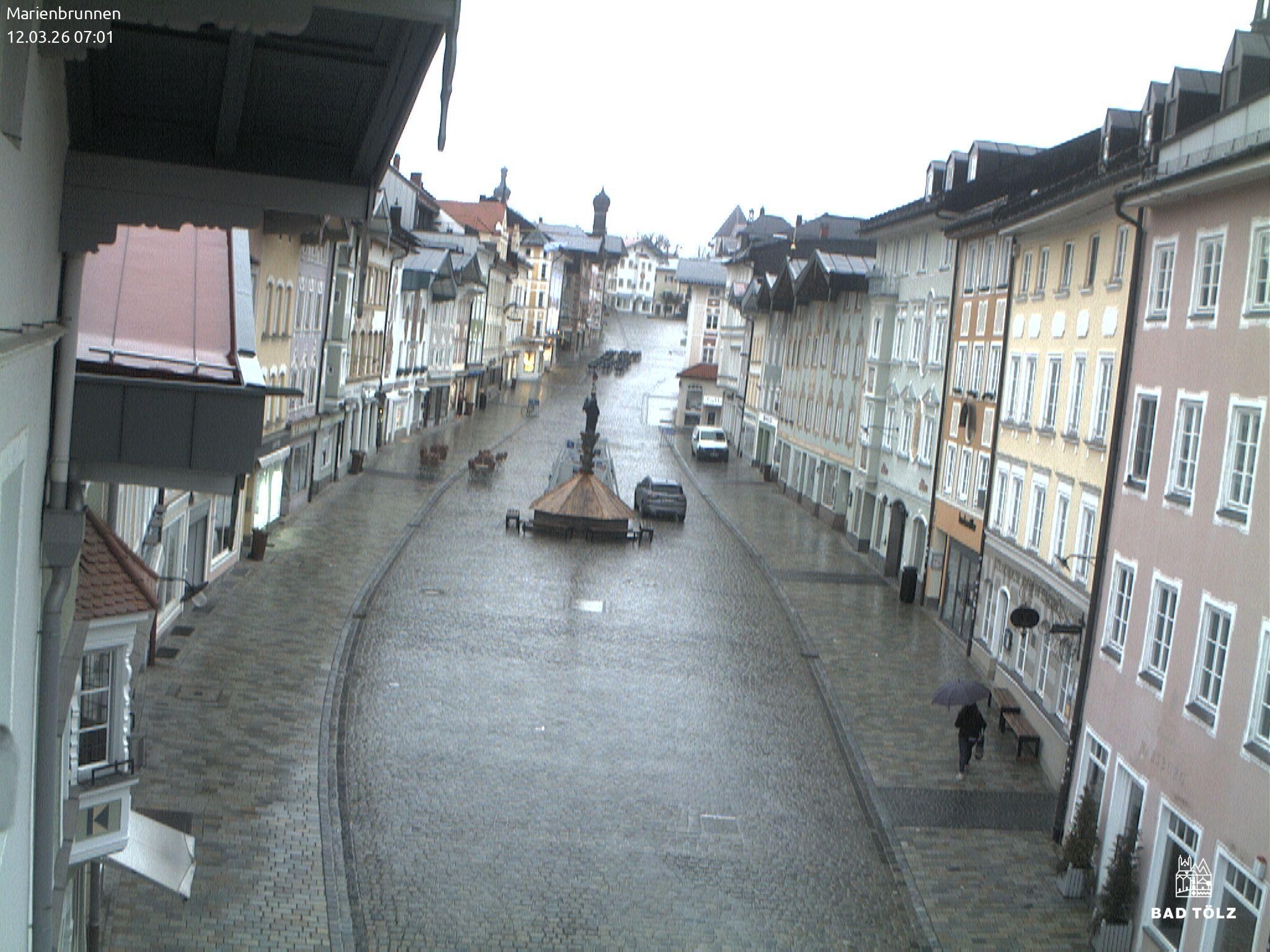 Archiv Foto Webcam Blick auf den Marienbrunnen Bad Tölz