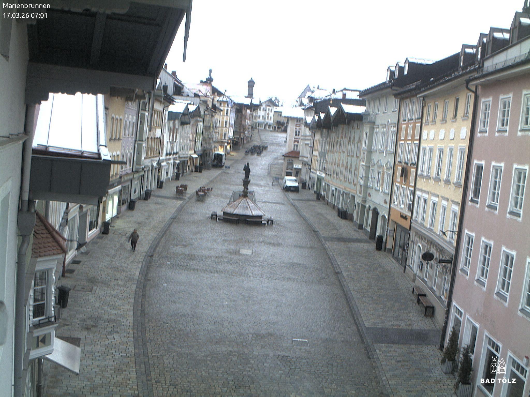 Archiv Foto Webcam Blick auf den Marienbrunnen Bad Tölz