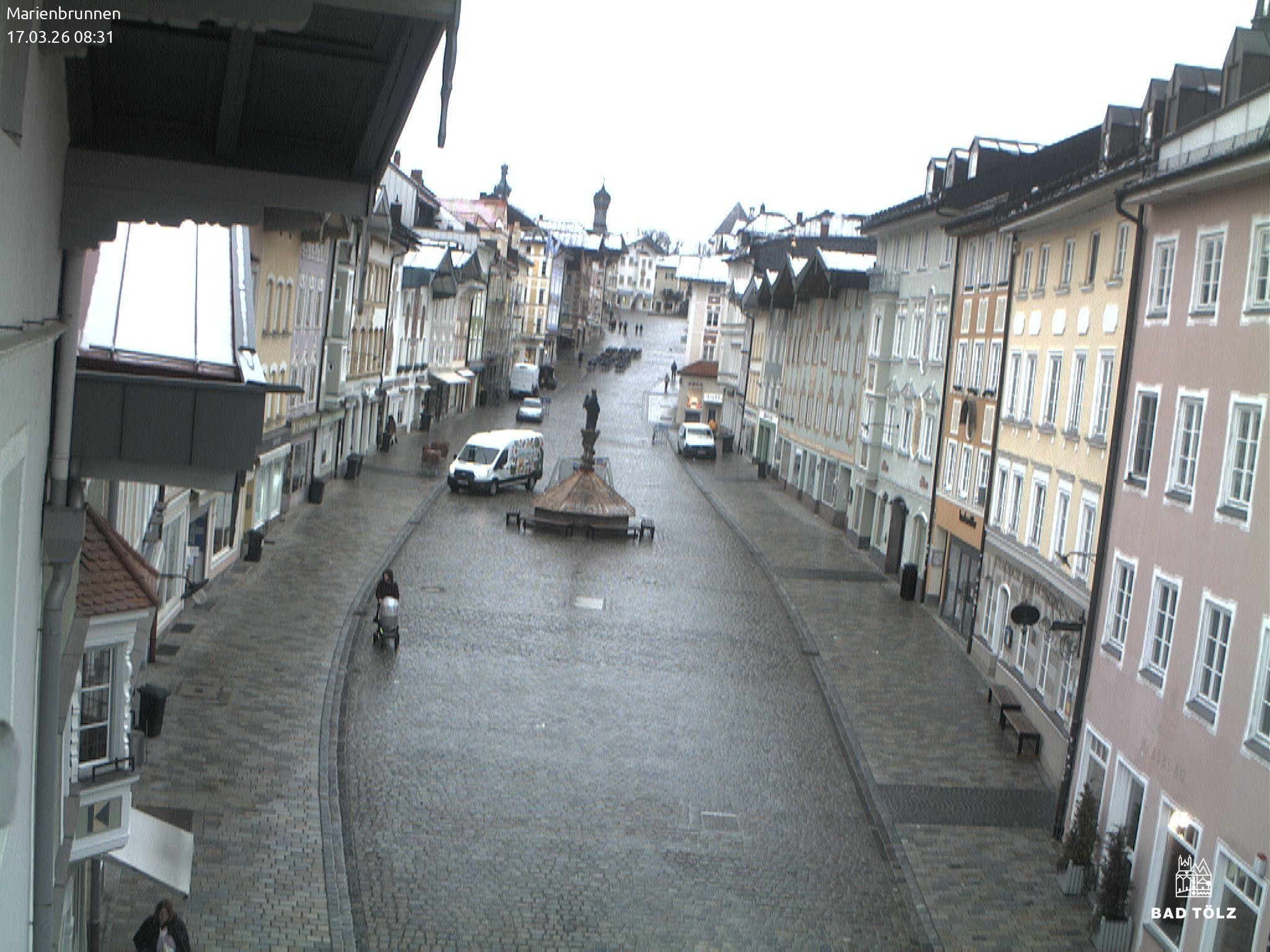 Archiv Foto Webcam Blick auf den Marienbrunnen Bad Tölz