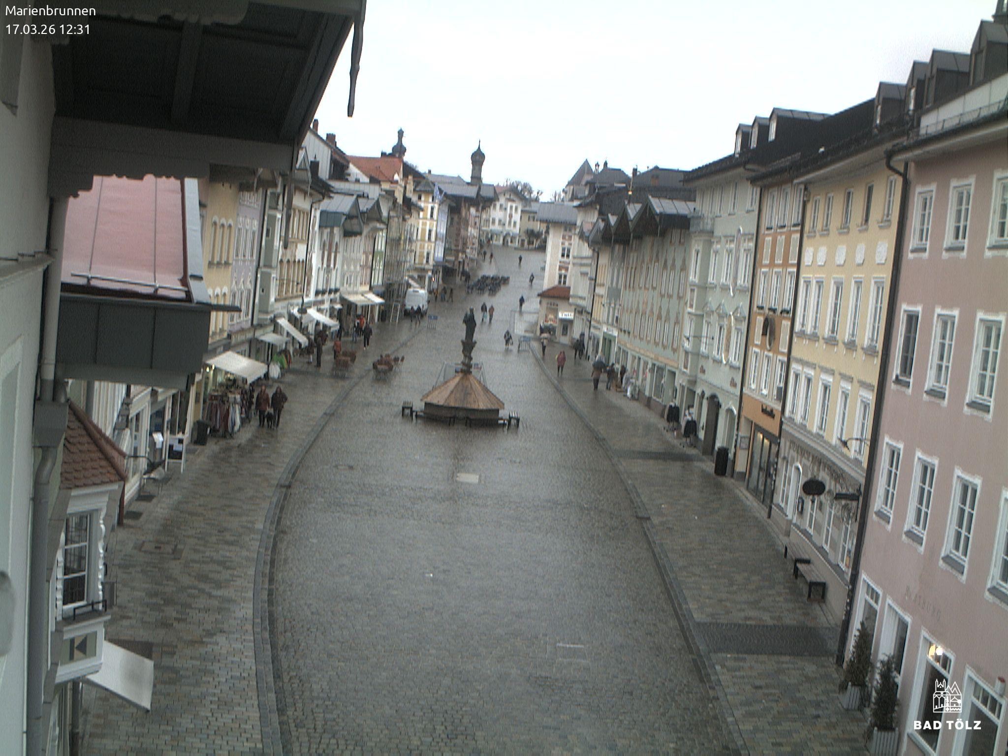 Archiv Foto Webcam Blick auf den Marienbrunnen Bad Tölz