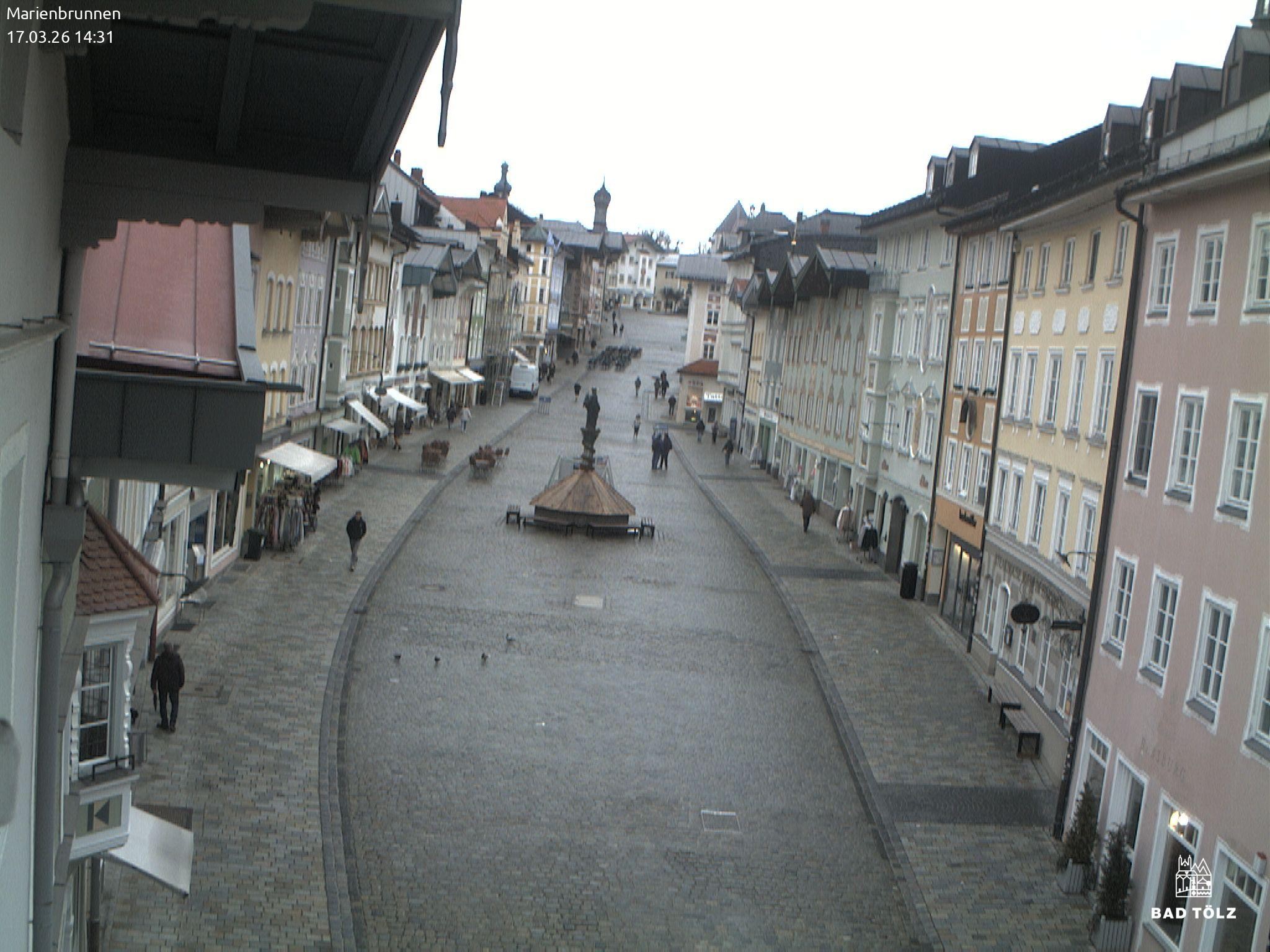 Archiv Foto Webcam Blick auf den Marienbrunnen Bad Tölz