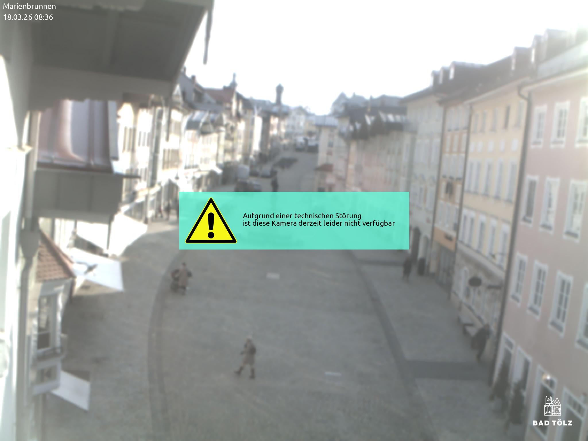 Archiv Foto Webcam Blick auf den Marienbrunnen Bad Tölz
