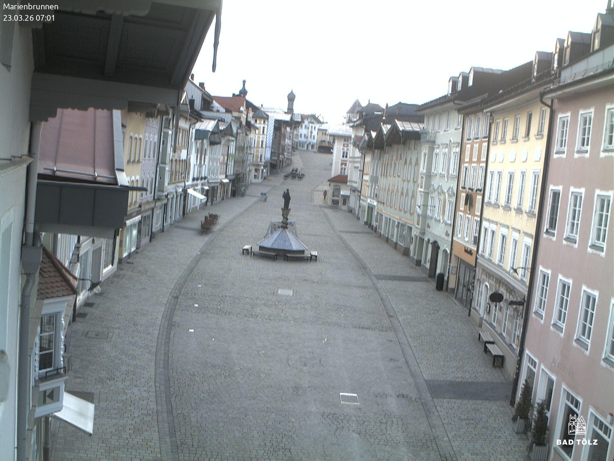 Archiv Foto Webcam Blick auf den Marienbrunnen Bad Tölz