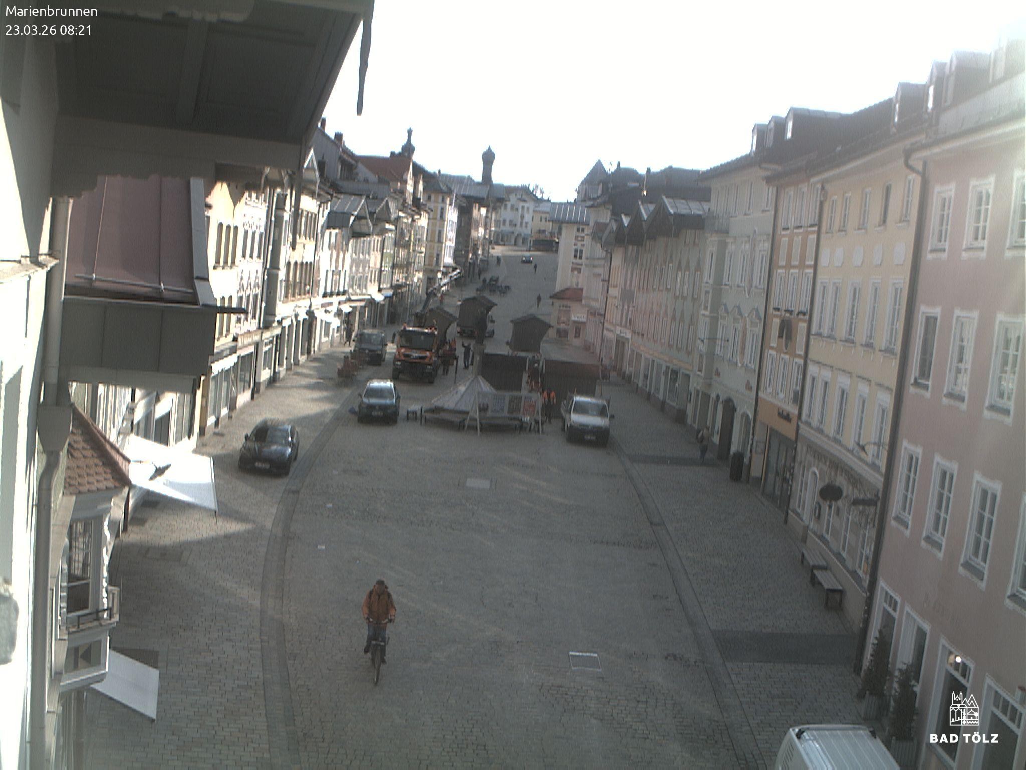 Archiv Foto Webcam Blick auf den Marienbrunnen Bad Tölz
