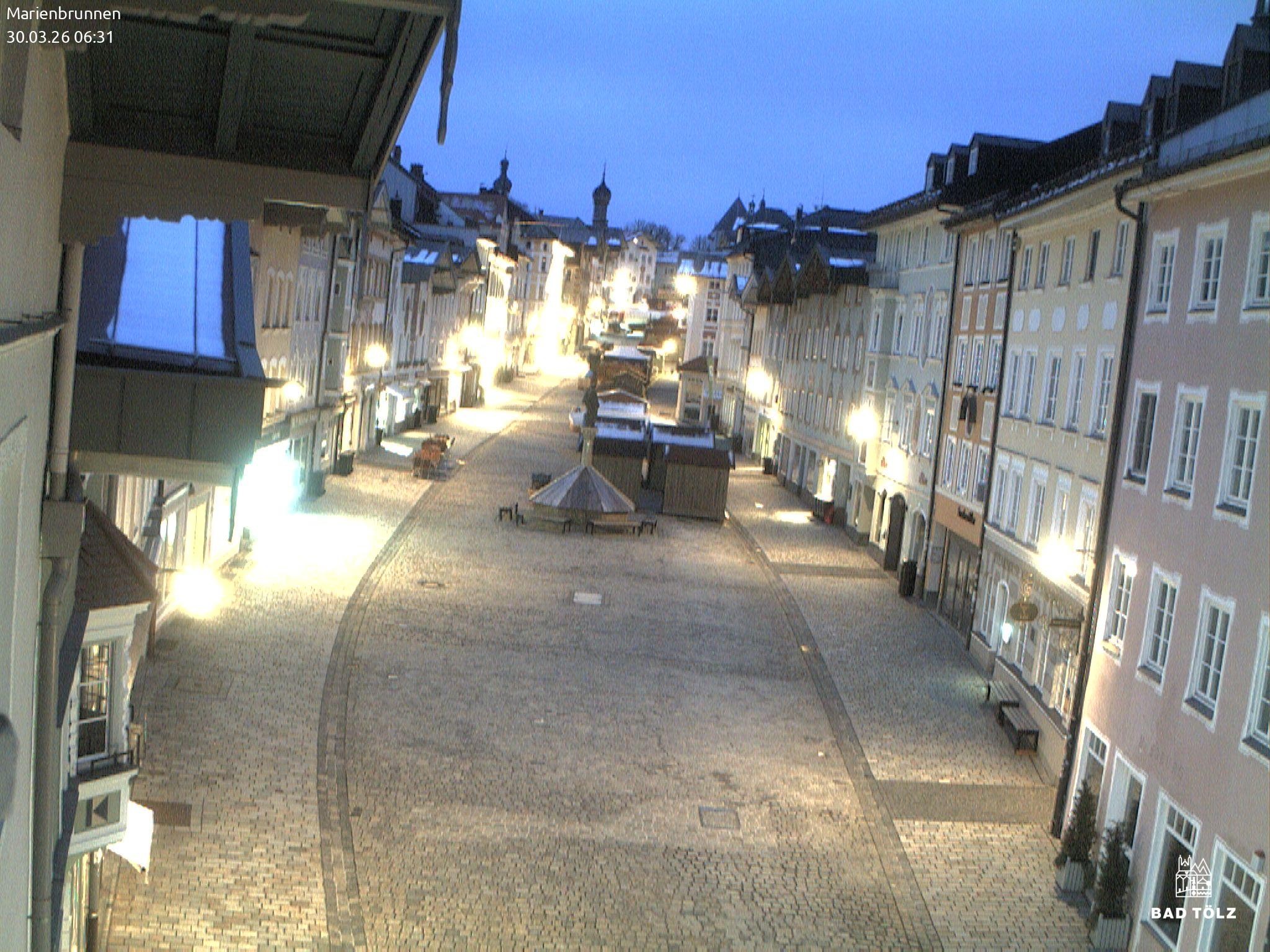 Archiv Foto Webcam Blick auf den Marienbrunnen Bad Tölz