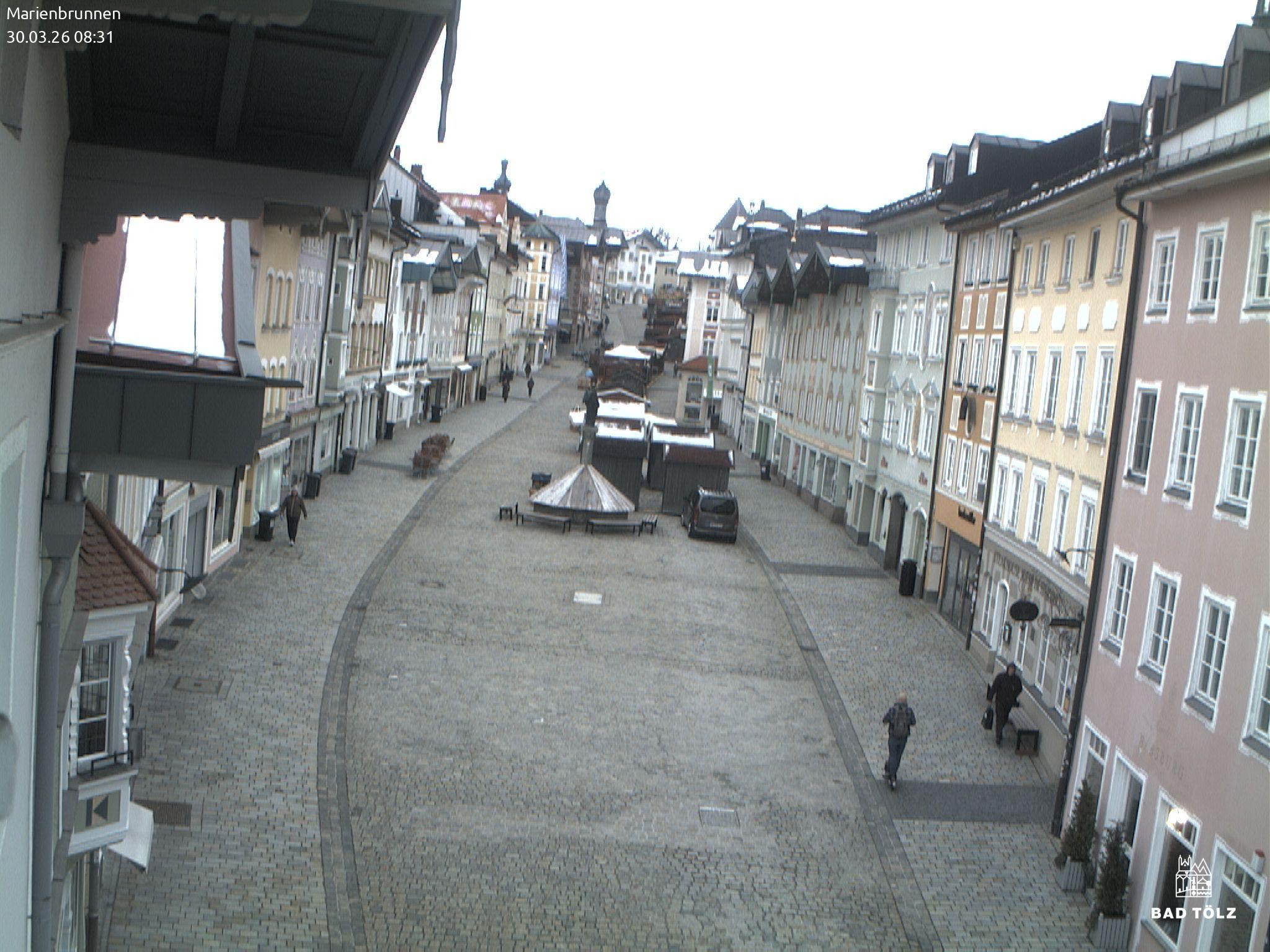 Archiv Foto Webcam Blick auf den Marienbrunnen Bad Tölz