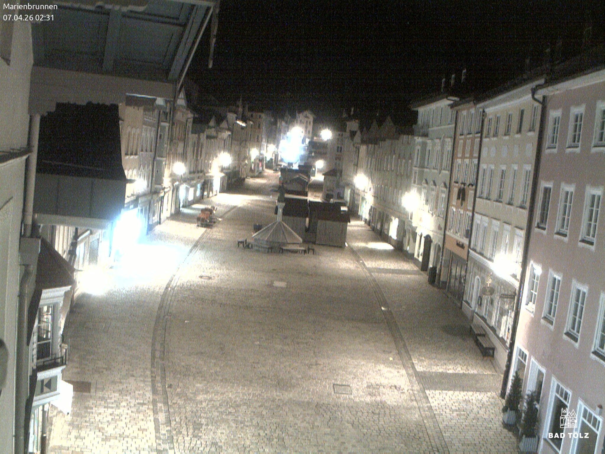 Archiv Foto Webcam Blick auf den Marienbrunnen Bad Tölz