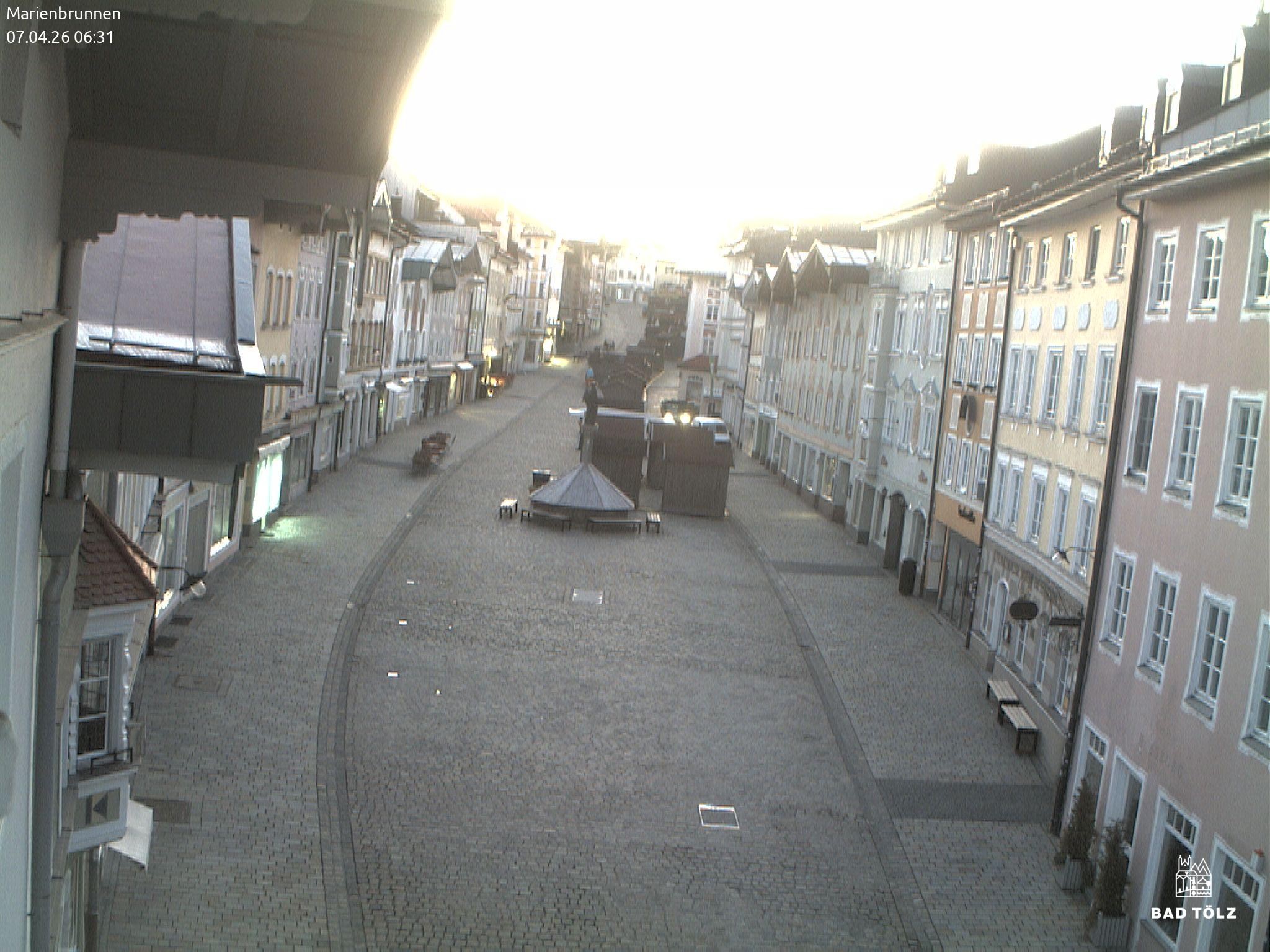 Archiv Foto Webcam Blick auf den Marienbrunnen Bad Tölz