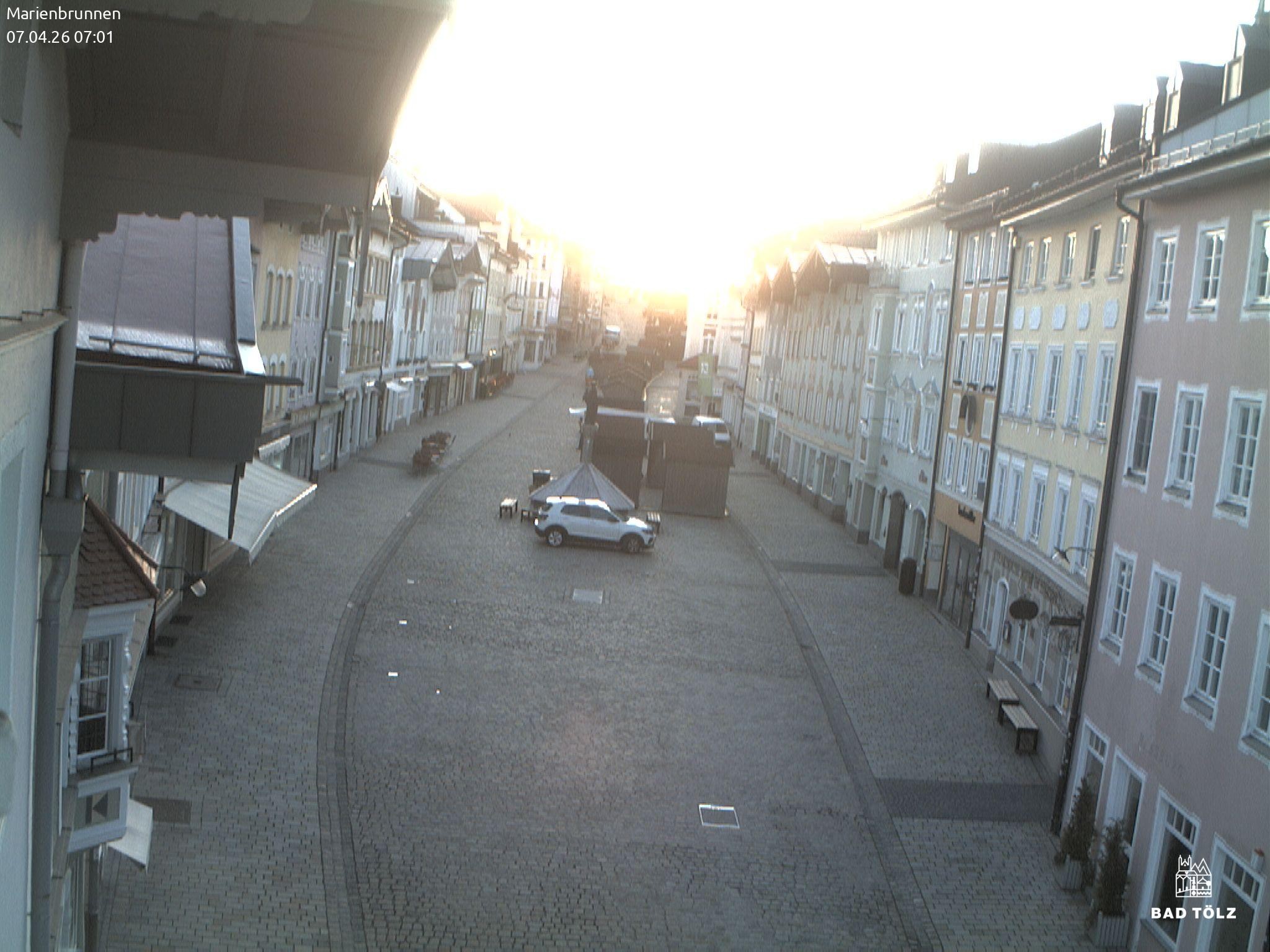 Archiv Foto Webcam Blick auf den Marienbrunnen Bad Tölz