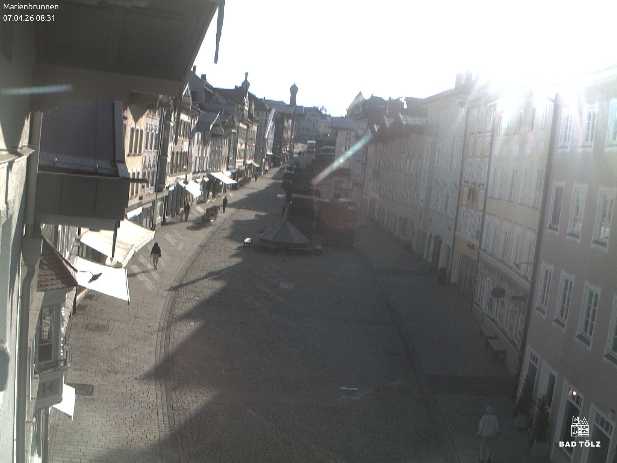 Archiv Foto Webcam Blick auf den Marienbrunnen Bad Tölz
