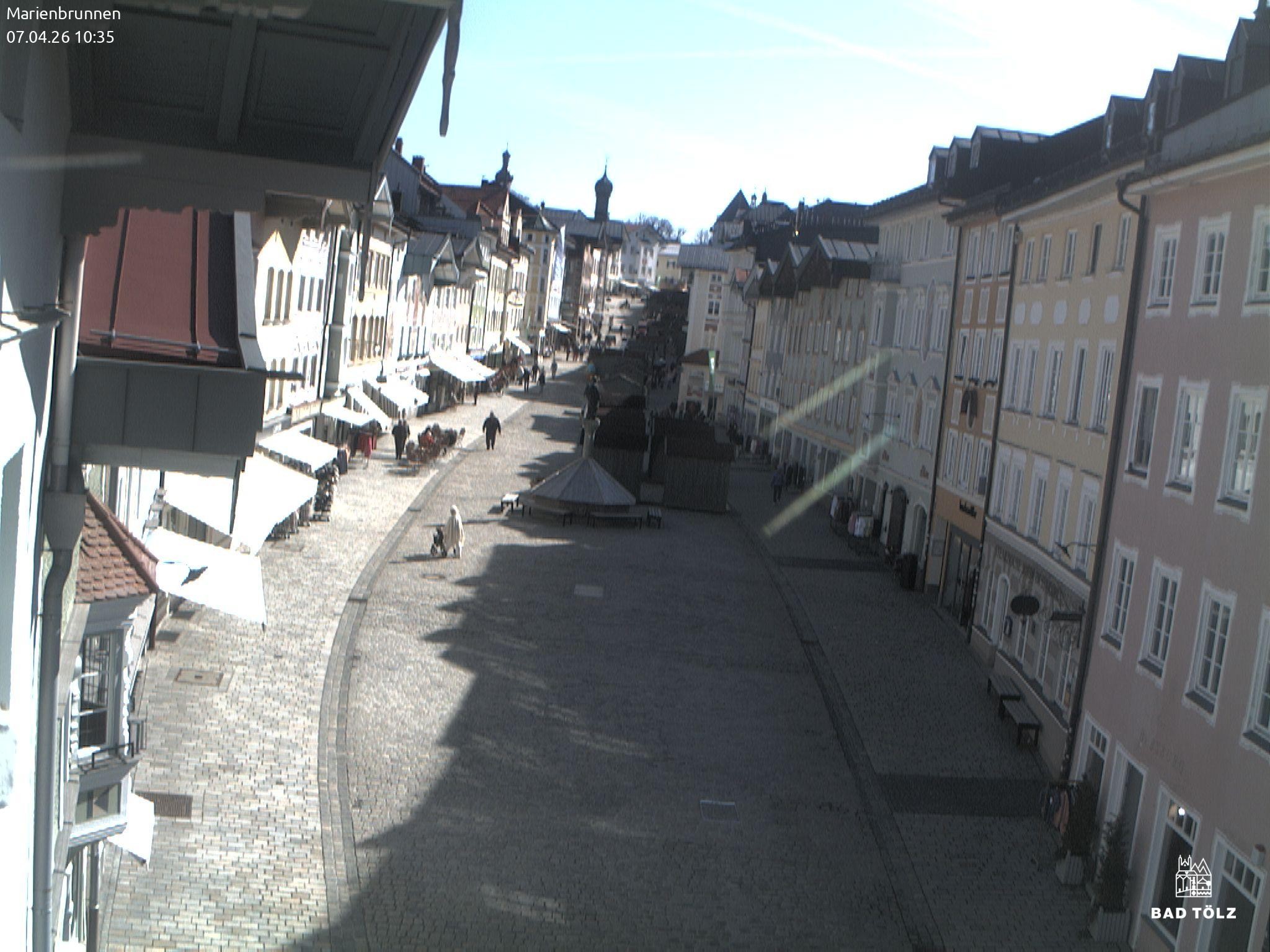 Archiv Foto Webcam Blick auf den Marienbrunnen Bad Tölz