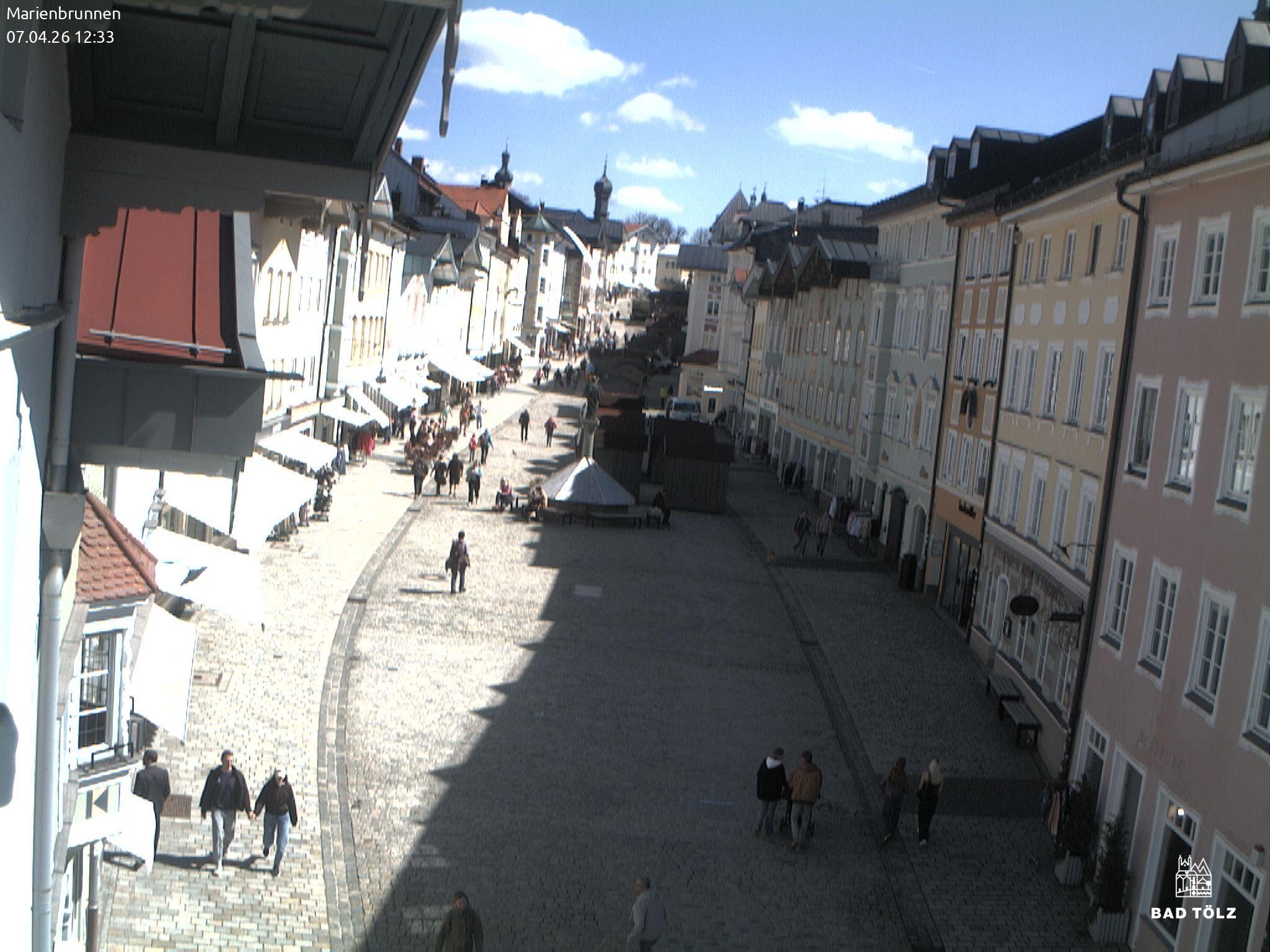 Archiv Foto Webcam Blick auf den Marienbrunnen Bad Tölz