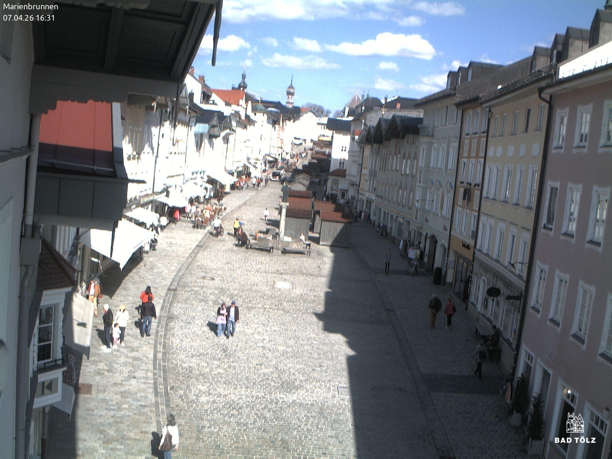 Archiv Foto Webcam Blick auf den Marienbrunnen Bad Tölz