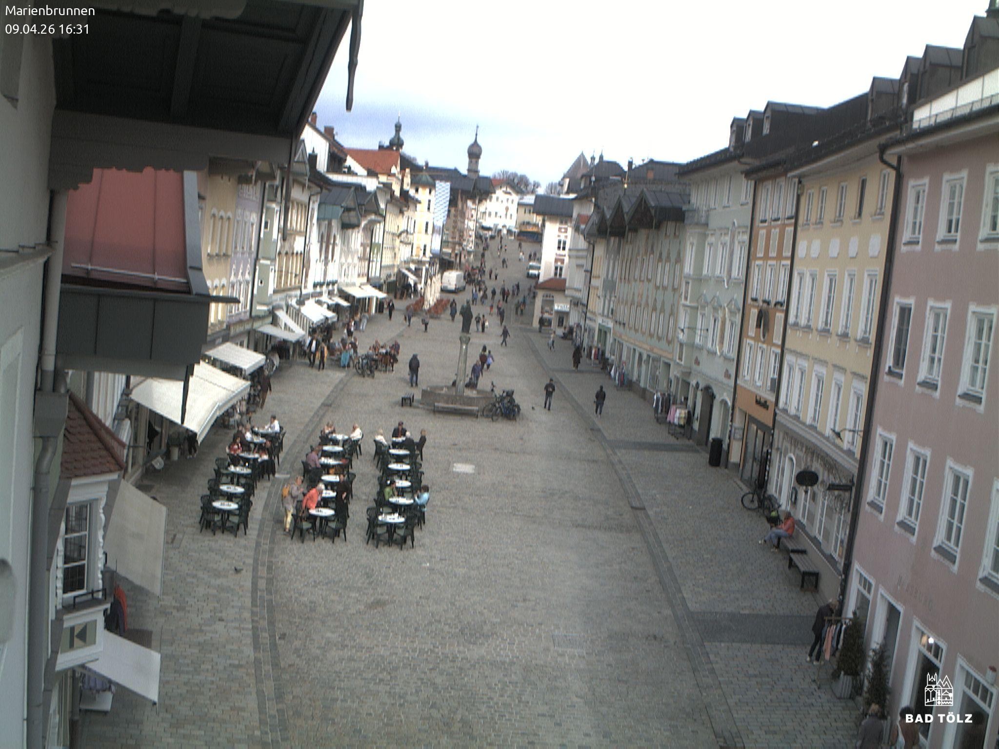 Archiv Foto Webcam Blick auf den Marienbrunnen Bad Tölz