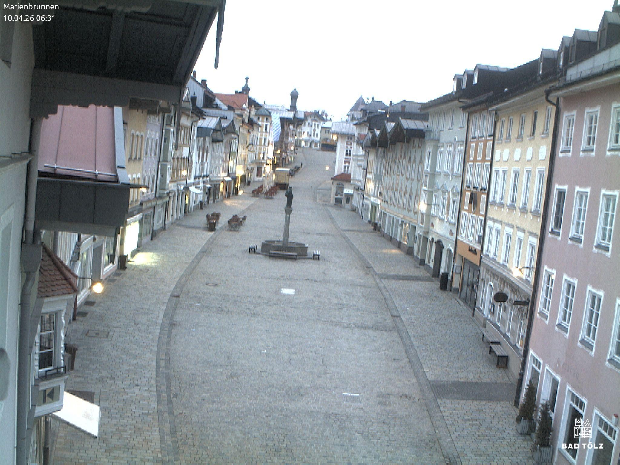 Archiv Foto Webcam Blick auf den Marienbrunnen Bad Tölz