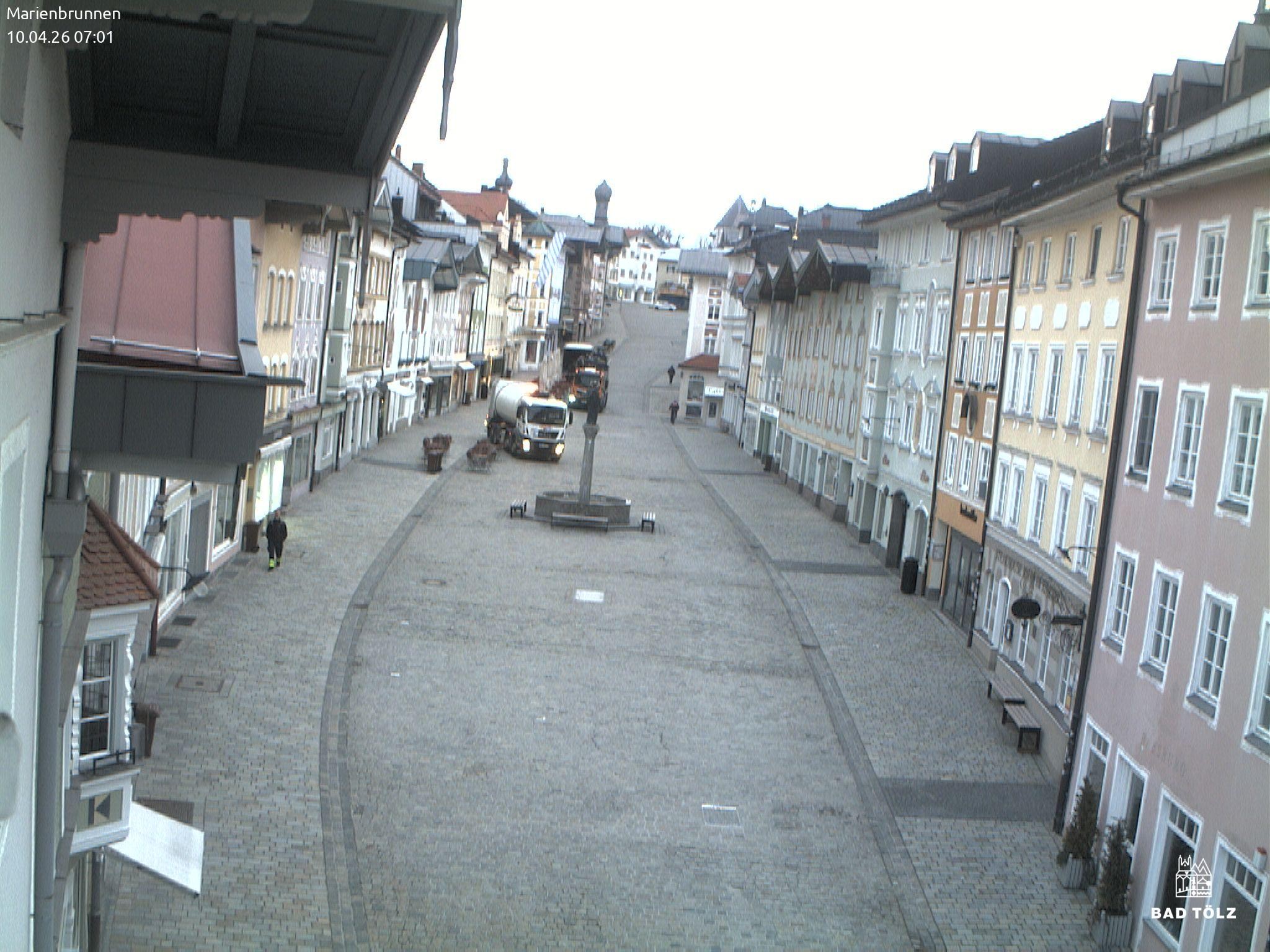 Archiv Foto Webcam Blick auf den Marienbrunnen Bad Tölz