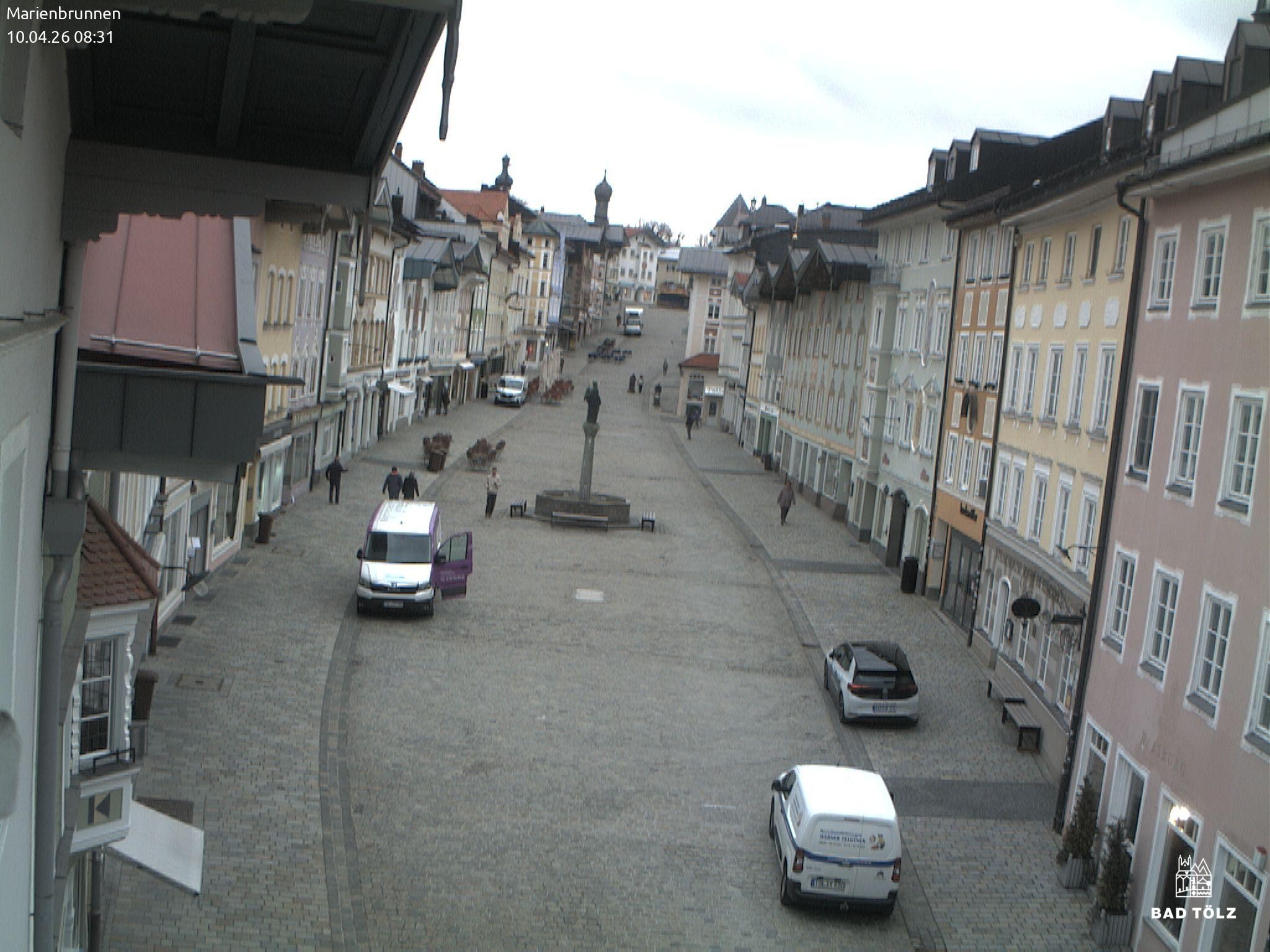 Archiv Foto Webcam Blick auf den Marienbrunnen Bad Tölz