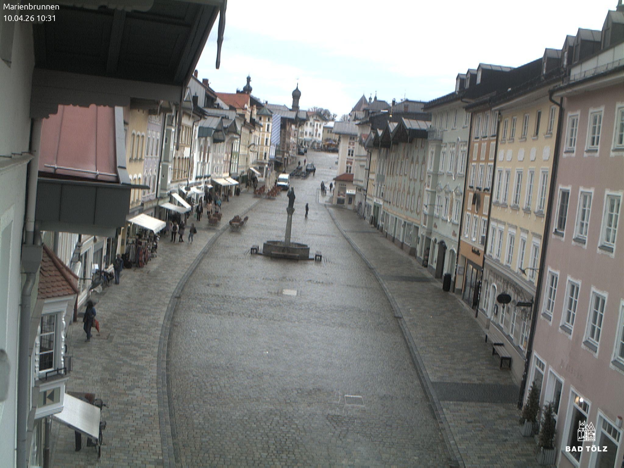 Archiv Foto Webcam Blick auf den Marienbrunnen Bad Tölz