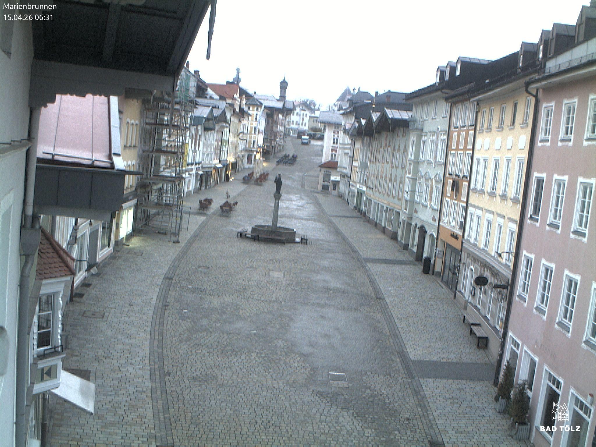 Archiv Foto Webcam Blick auf den Marienbrunnen Bad Tölz