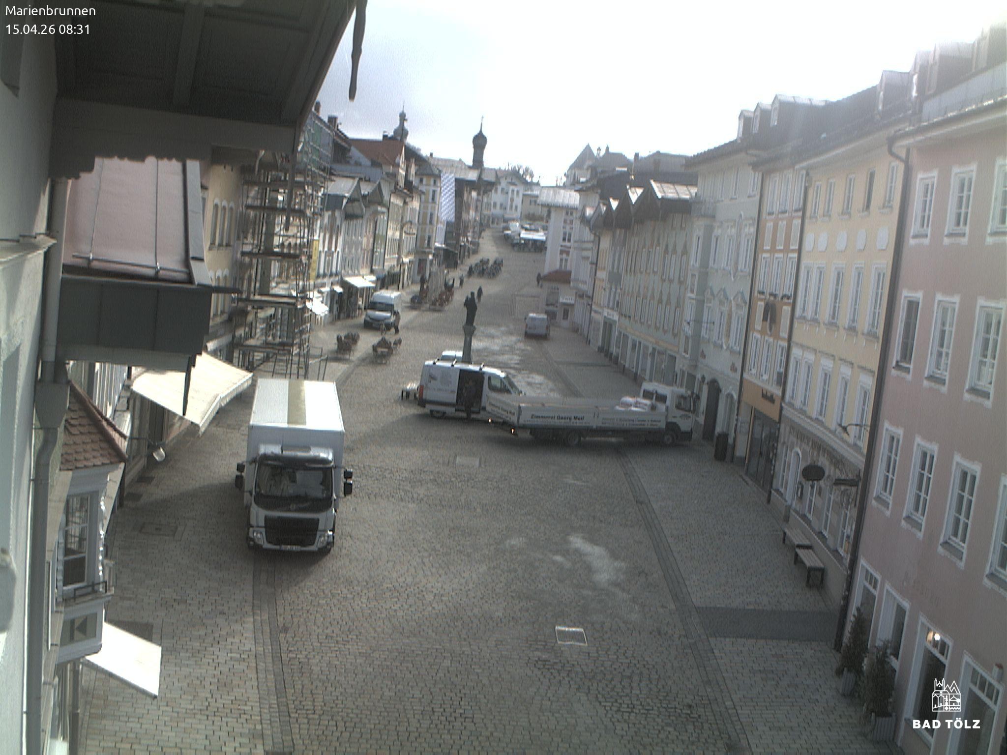 Archiv Foto Webcam Blick auf den Marienbrunnen Bad Tölz