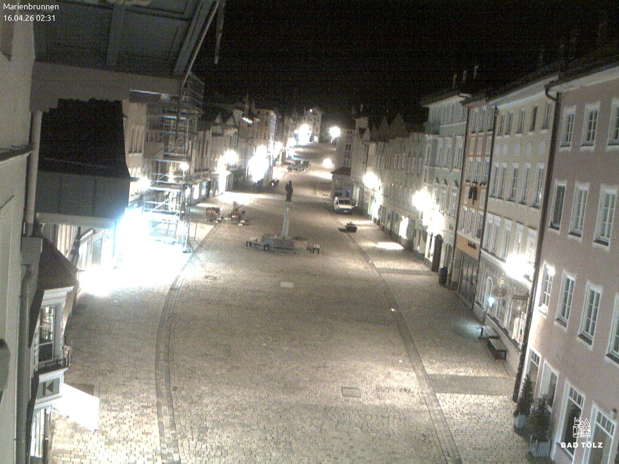 Archiv Foto Webcam Blick auf den Marienbrunnen Bad Tölz