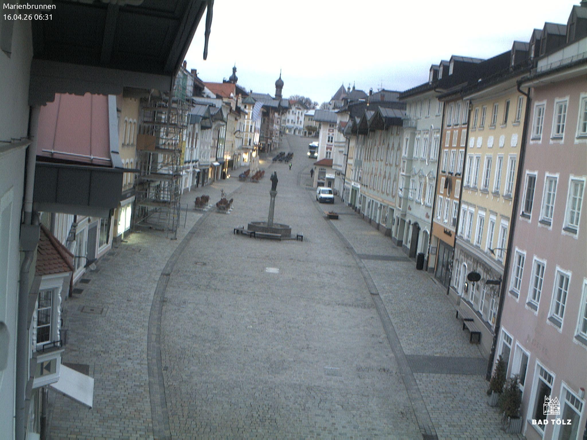 Archiv Foto Webcam Blick auf den Marienbrunnen Bad Tölz