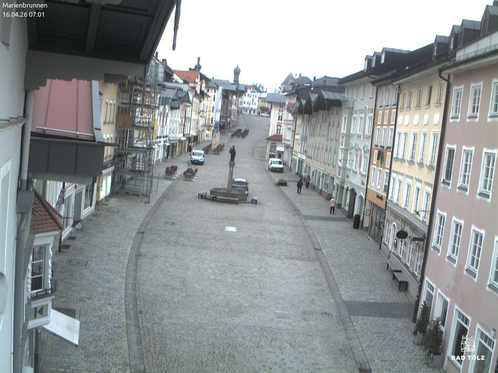 Archiv Foto Webcam Blick auf den Marienbrunnen Bad Tölz