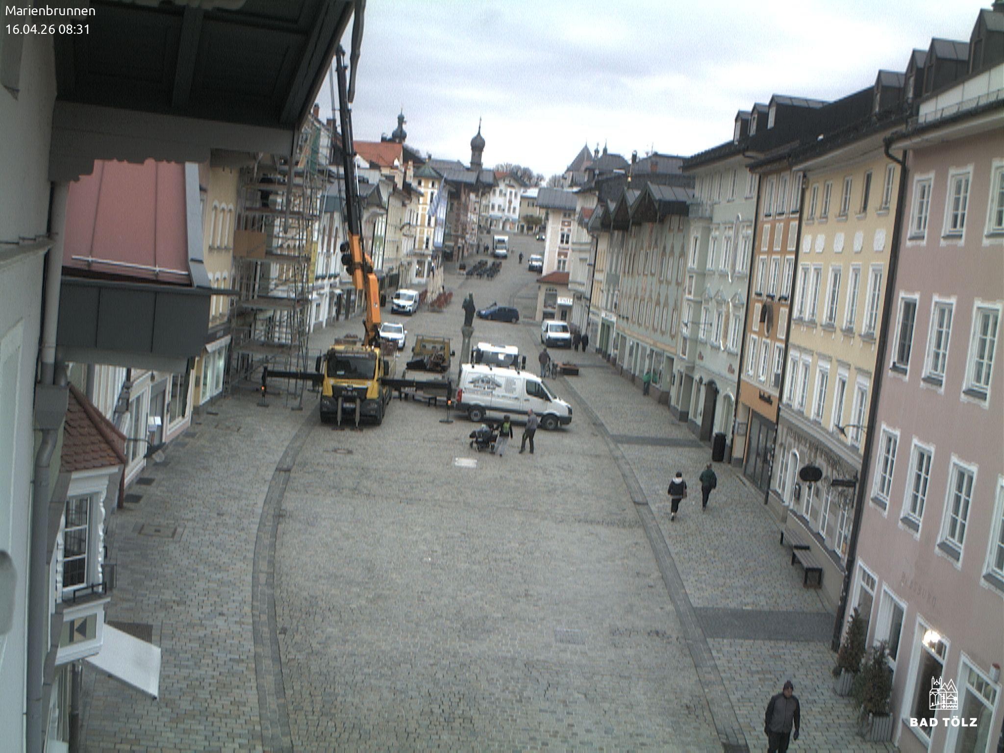 Archiv Foto Webcam Blick auf den Marienbrunnen Bad Tölz