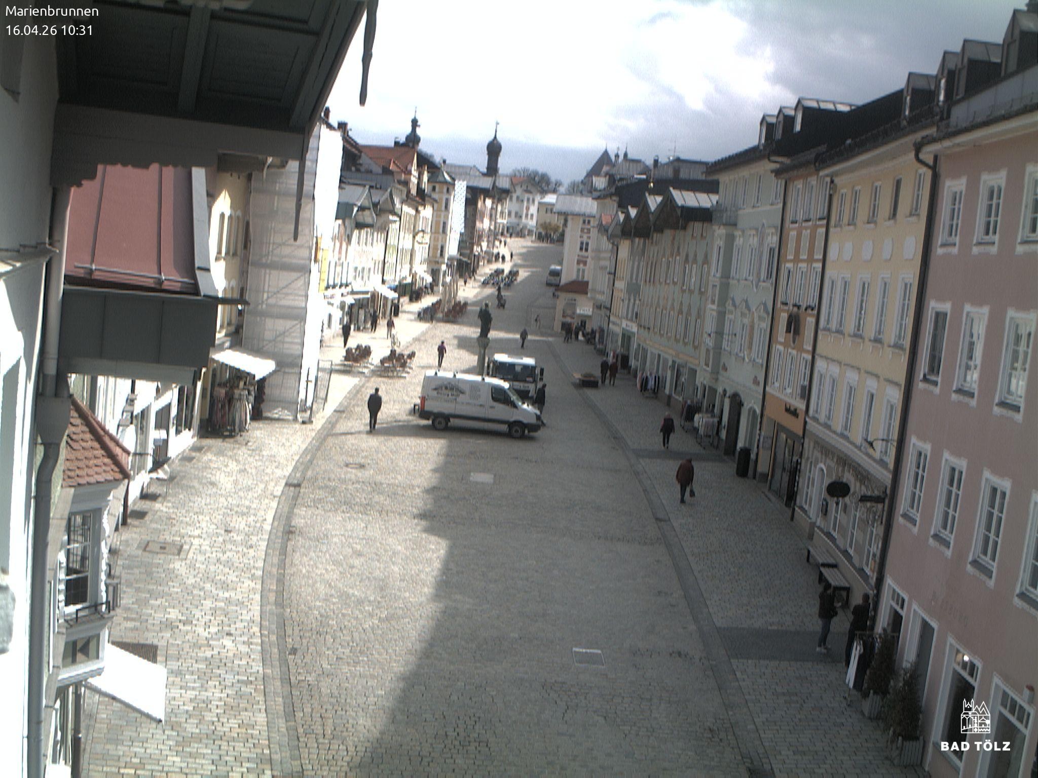 Archiv Foto Webcam Blick auf den Marienbrunnen Bad Tölz