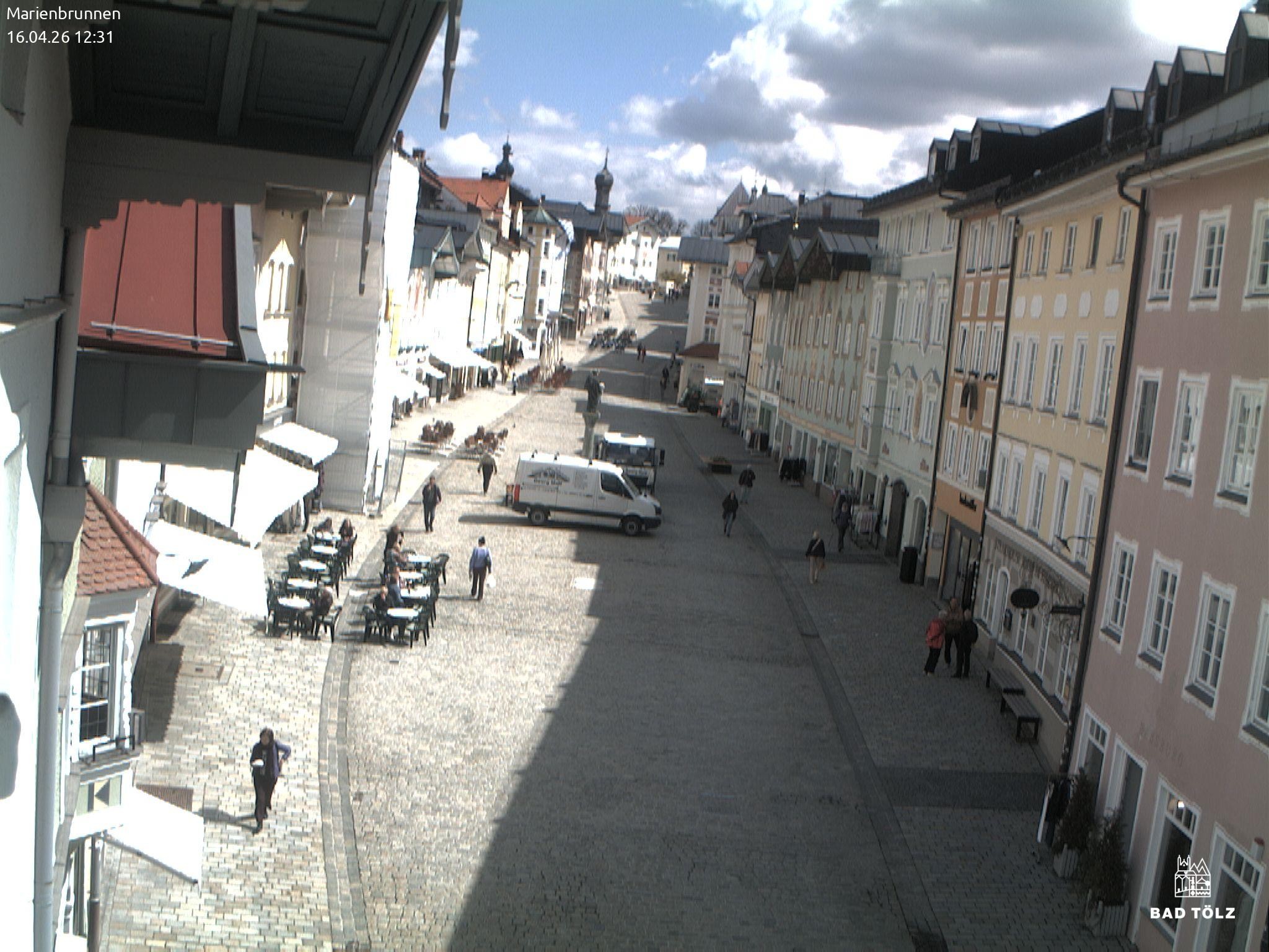 Archiv Foto Webcam Blick auf den Marienbrunnen Bad Tölz