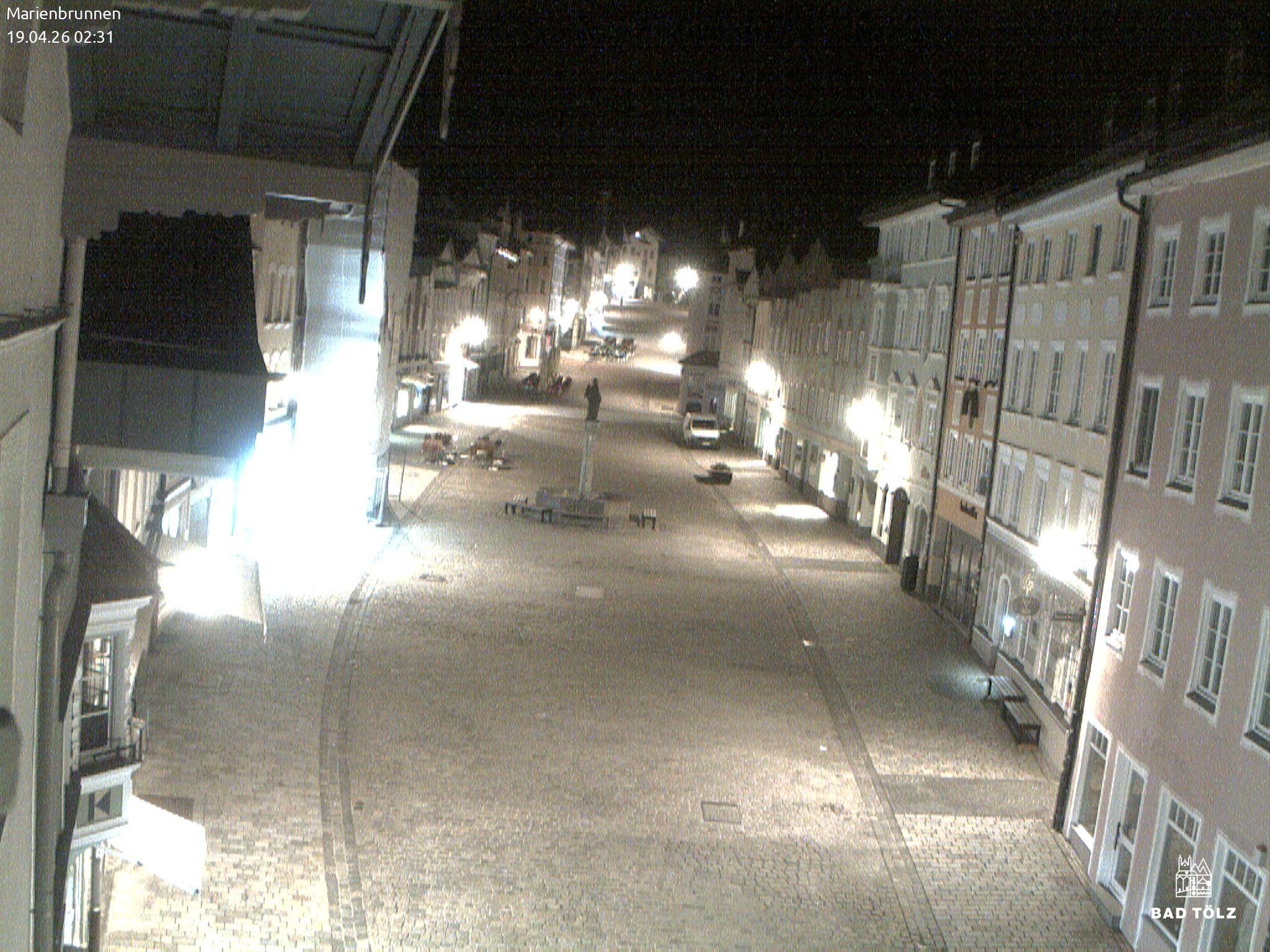 Archiv Foto Webcam Blick auf den Marienbrunnen Bad Tölz