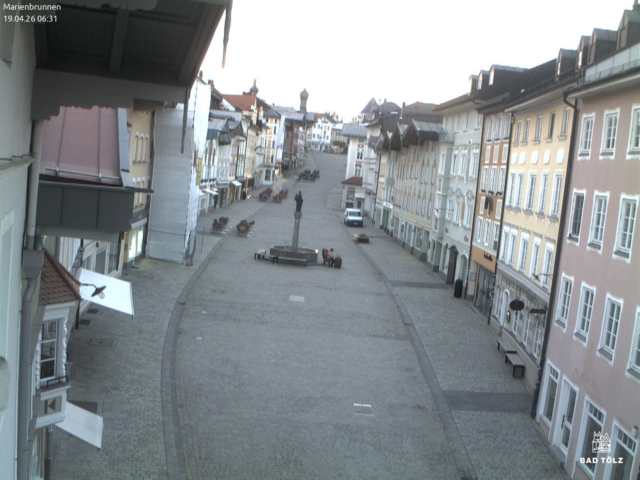 Archiv Foto Webcam Blick auf den Marienbrunnen Bad Tölz