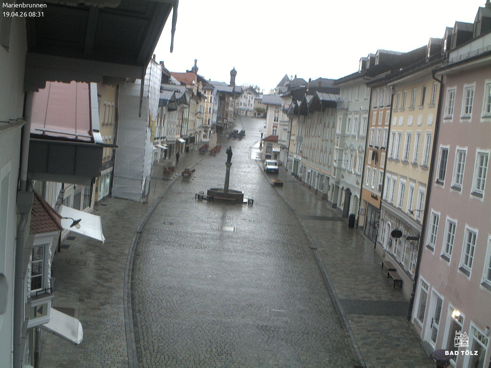 Archiv Foto Webcam Blick auf den Marienbrunnen Bad Tölz