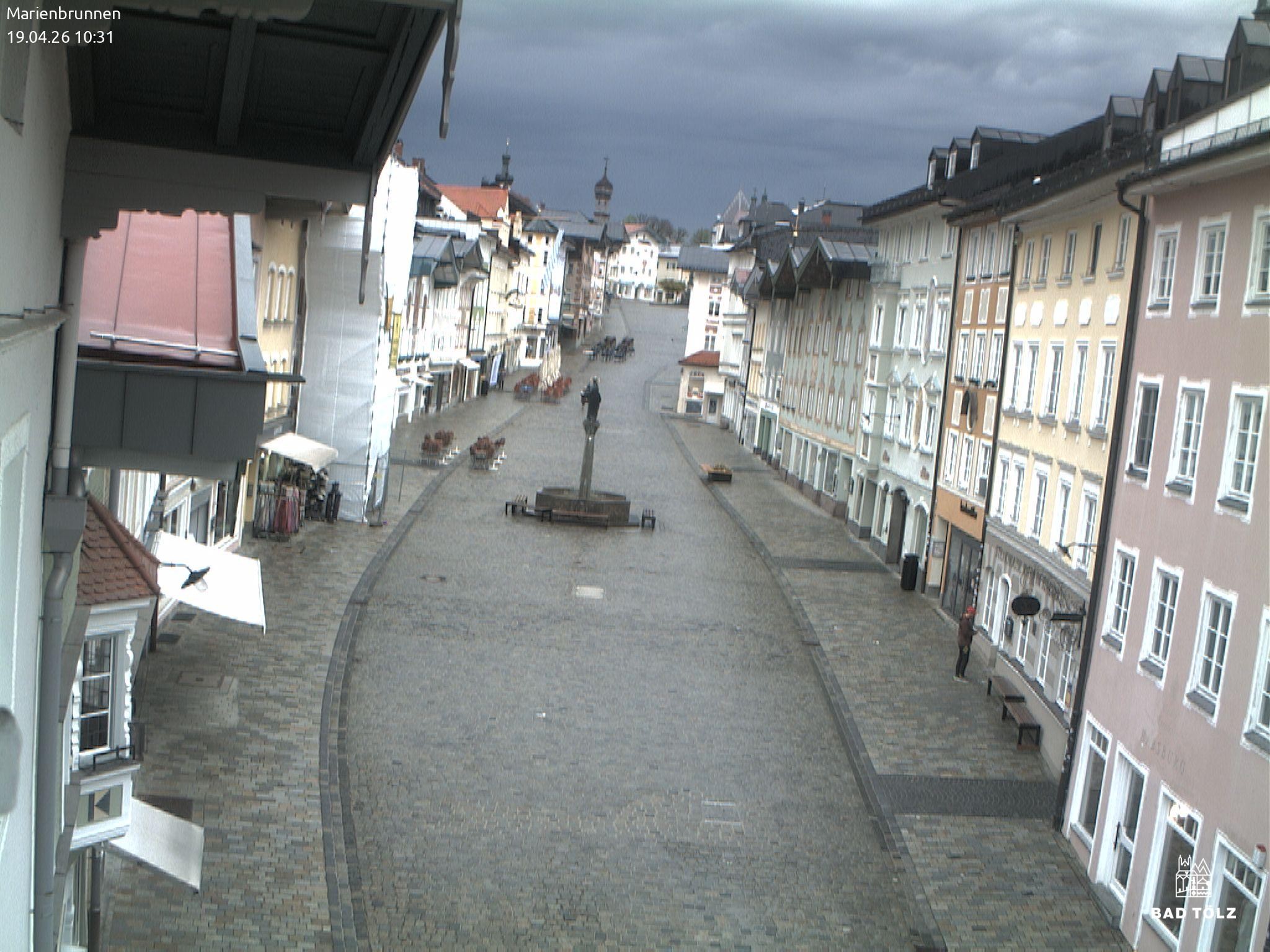 Archiv Foto Webcam Blick auf den Marienbrunnen Bad Tölz