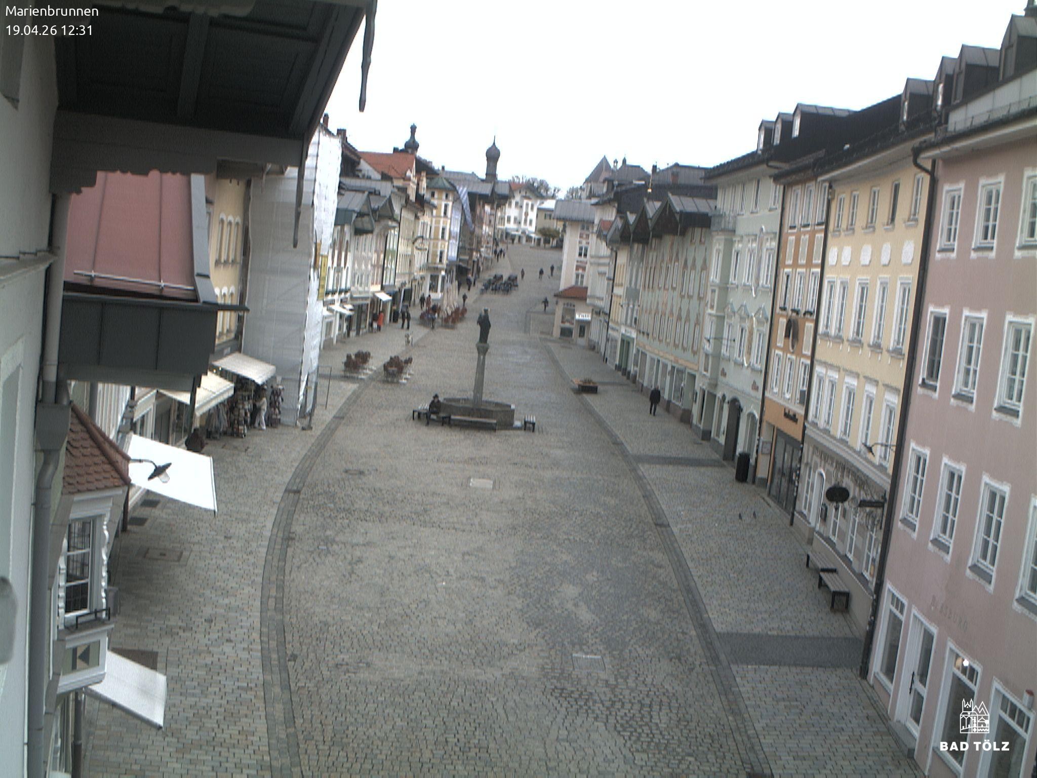 Archiv Foto Webcam Blick auf den Marienbrunnen Bad Tölz