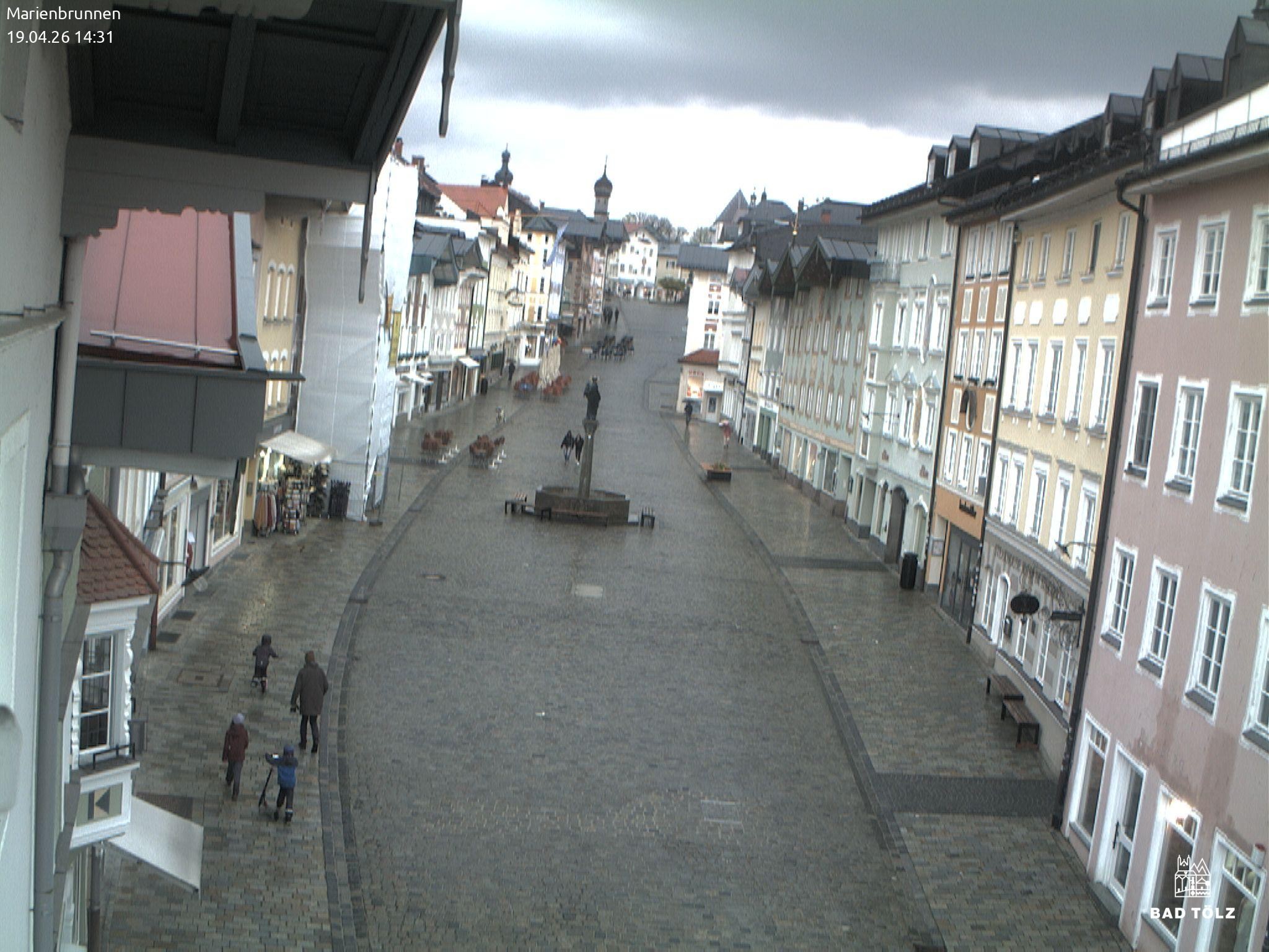 Archiv Foto Webcam Blick auf den Marienbrunnen Bad Tölz