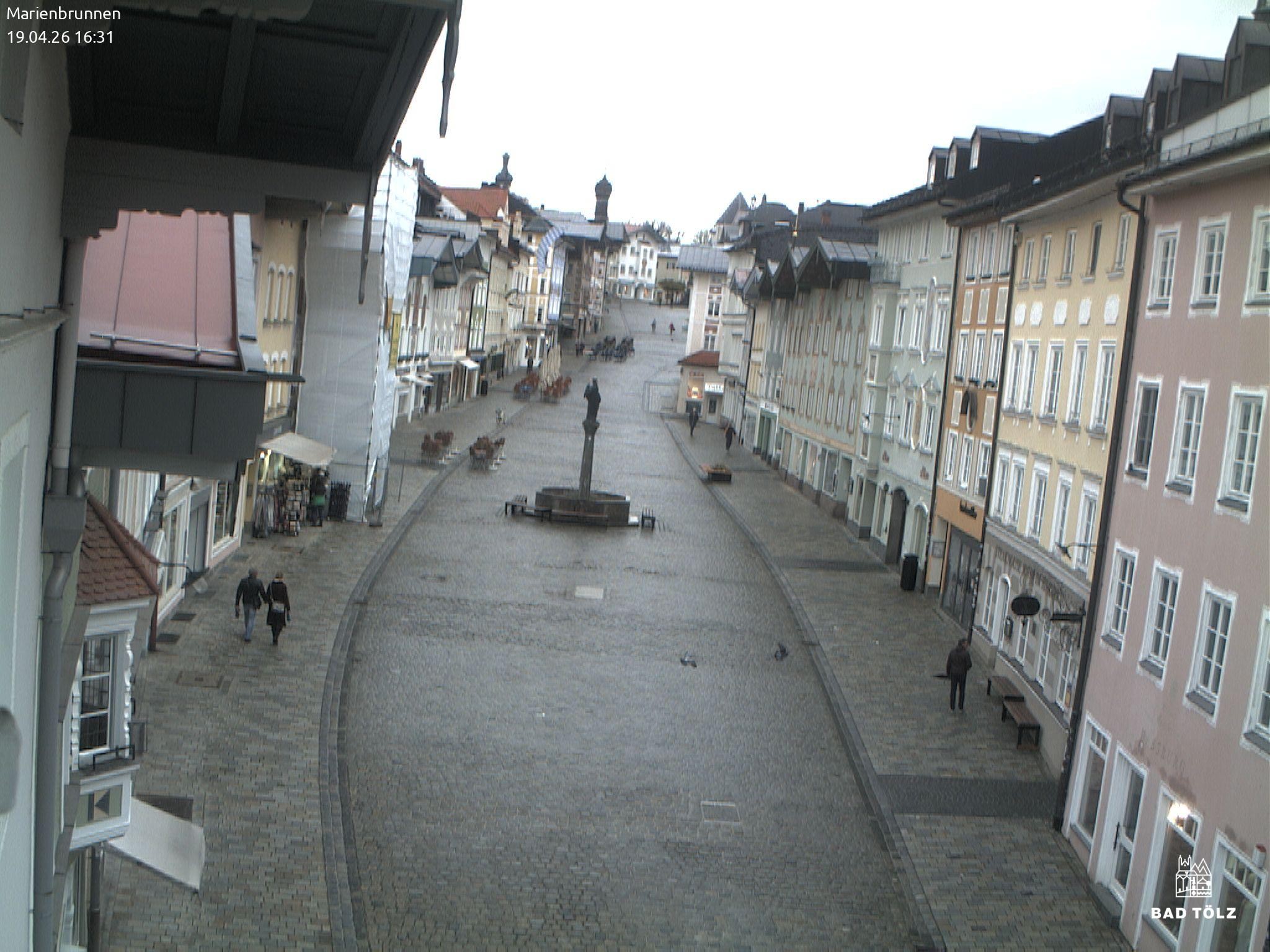 Archiv Foto Webcam Blick auf den Marienbrunnen Bad Tölz