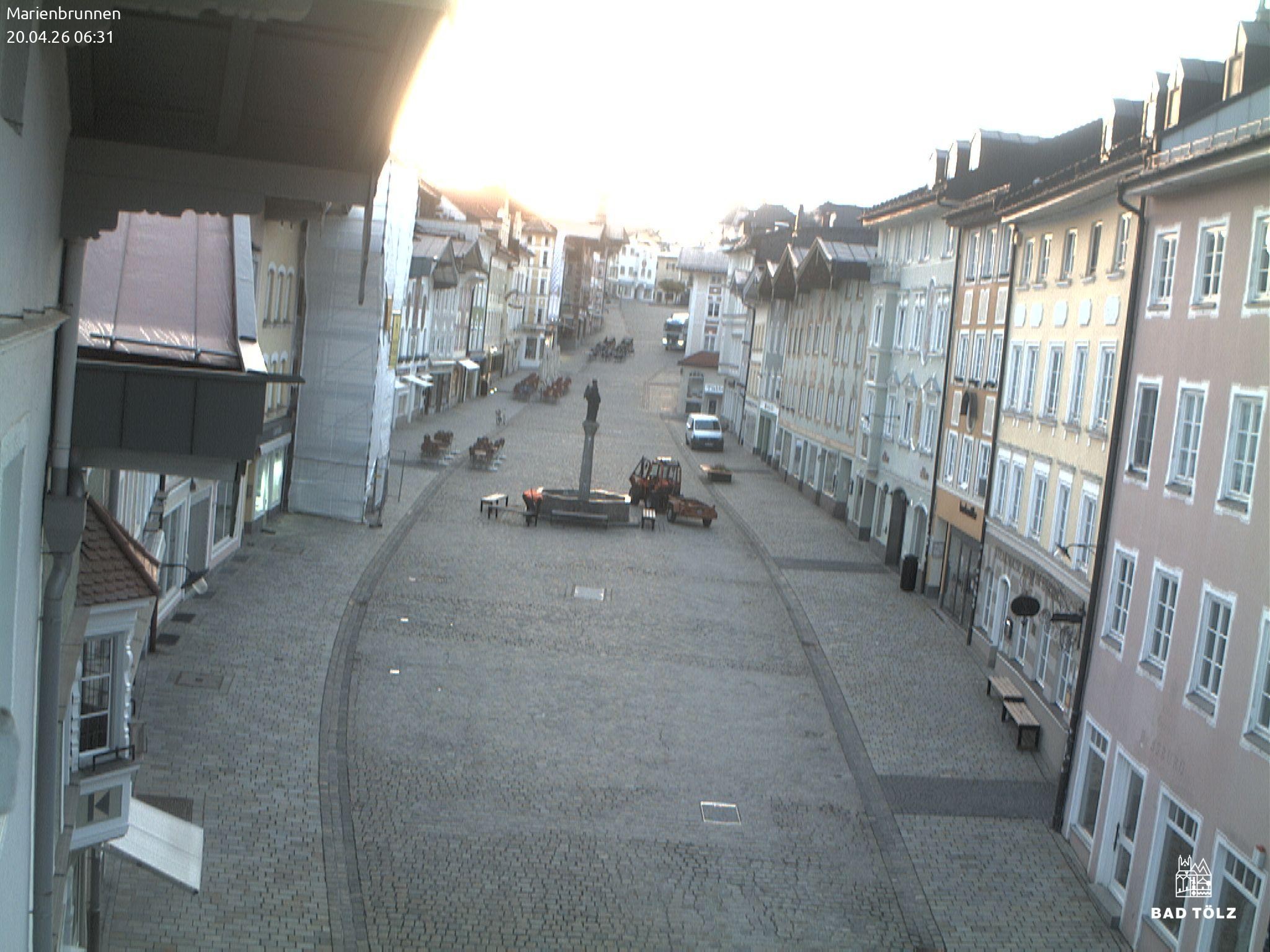 Archiv Foto Webcam Blick auf den Marienbrunnen Bad Tölz