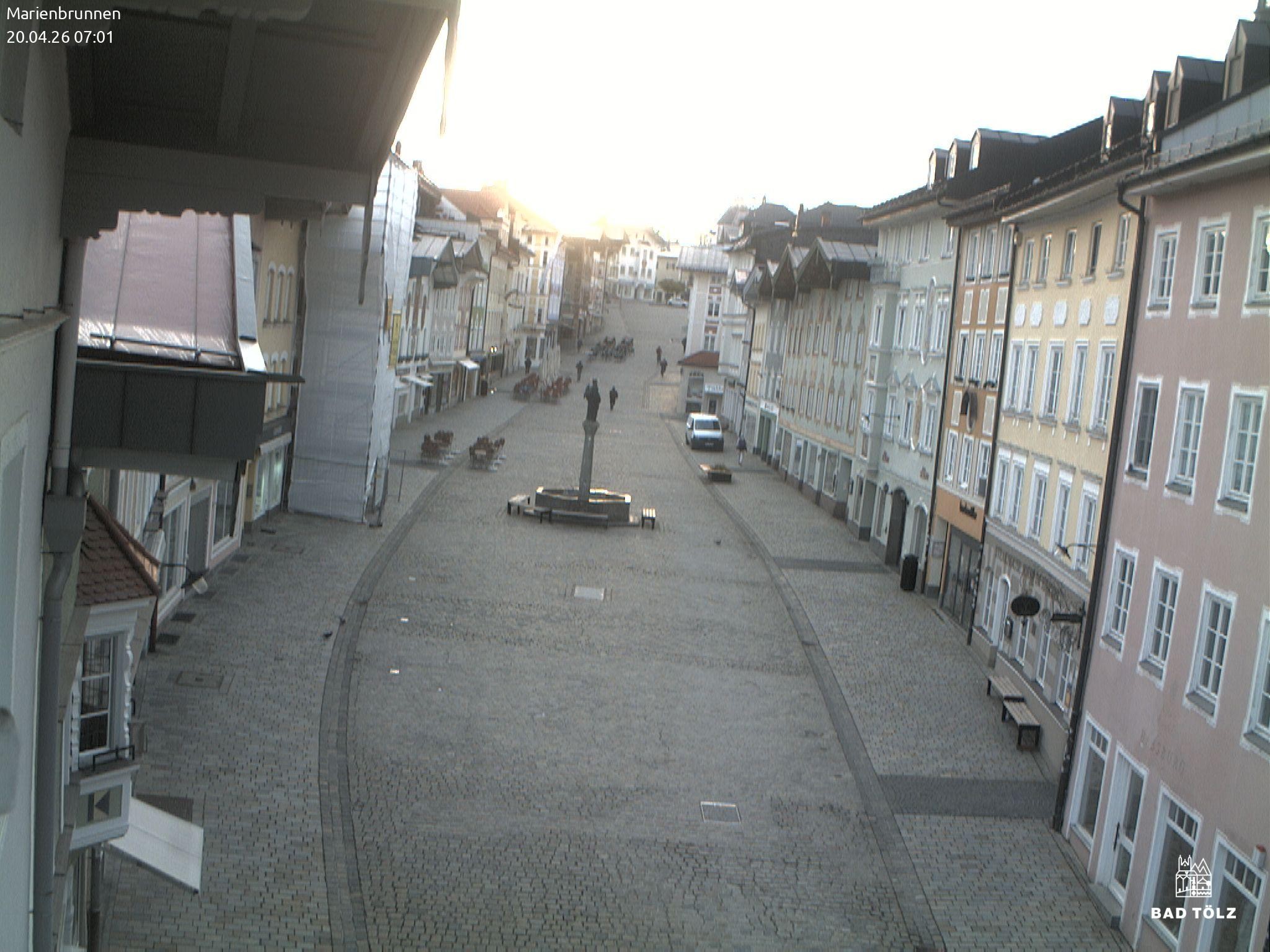 Archiv Foto Webcam Blick auf den Marienbrunnen Bad Tölz