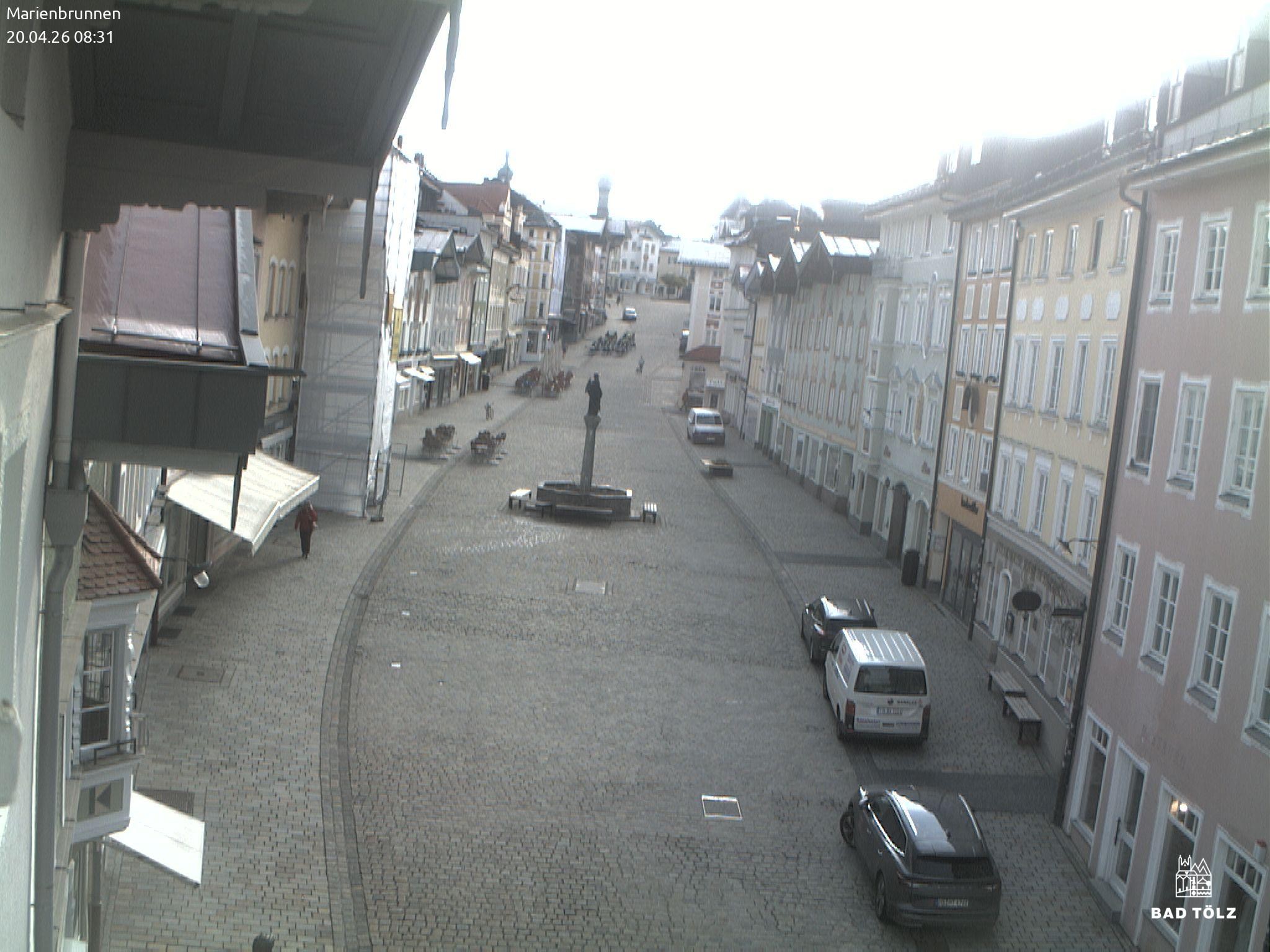 Archiv Foto Webcam Blick auf den Marienbrunnen Bad Tölz