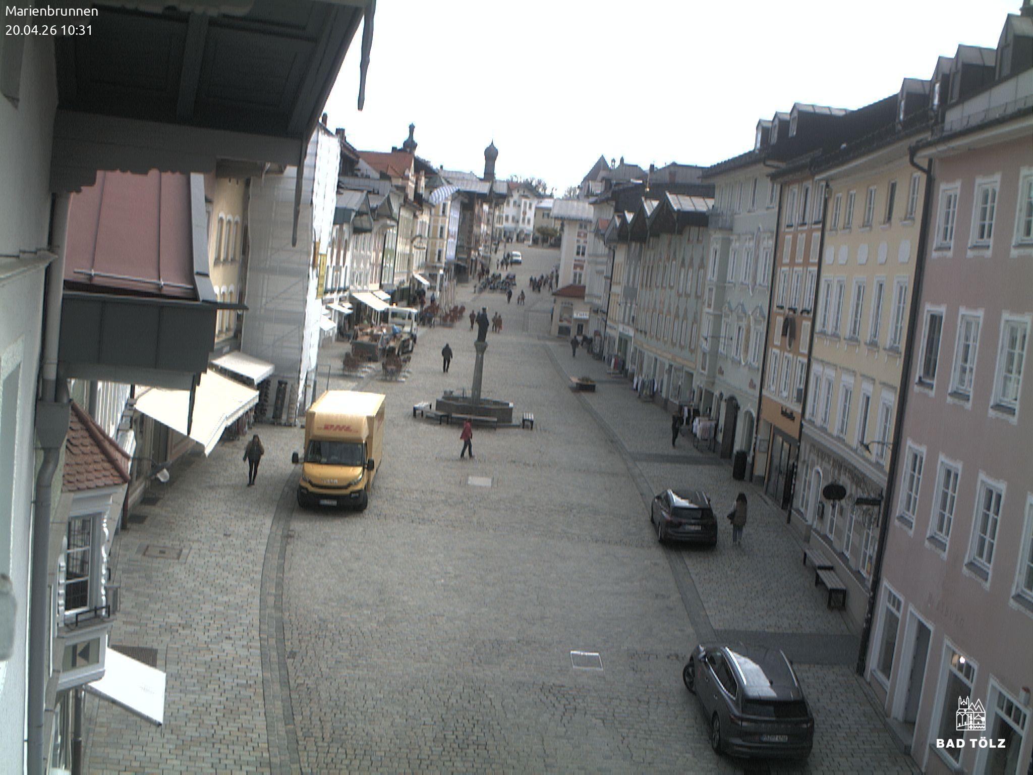 Archiv Foto Webcam Blick auf den Marienbrunnen Bad Tölz
